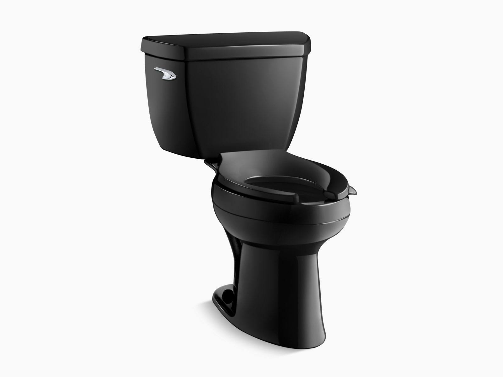 Kohler k-3519 Highline Classic Comfort Height Two-Piece Elongated 1.0 GPF Toilet Bowl Black