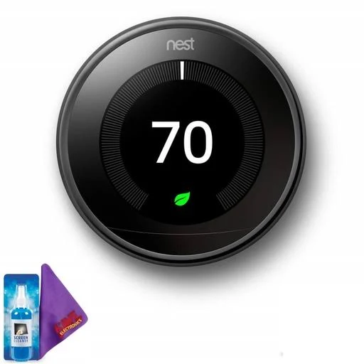 Nest Learning Thermostat (3rd Generation, Black) T3016US