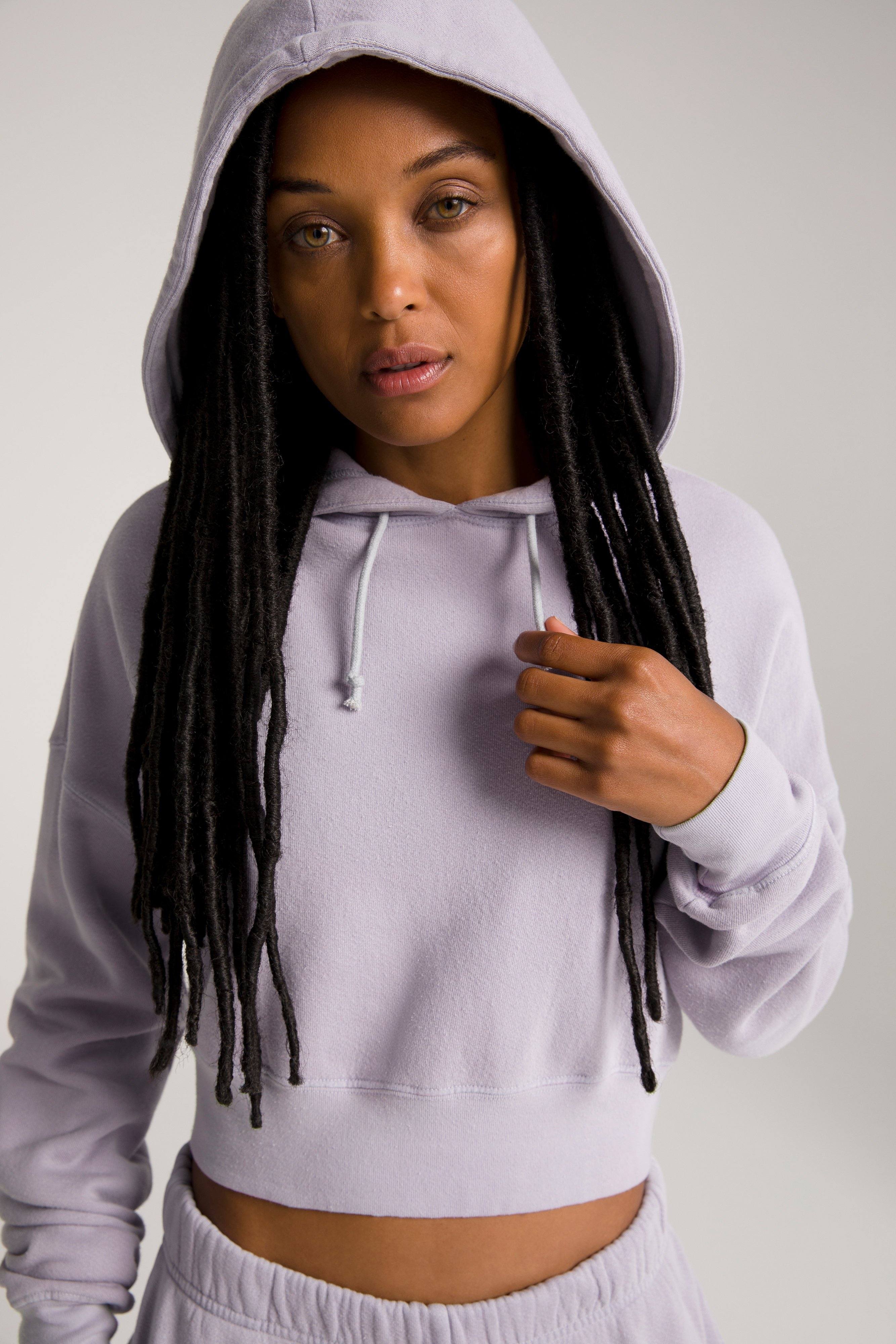 Plus Size Women&s Good American Cool Crop Hoodie