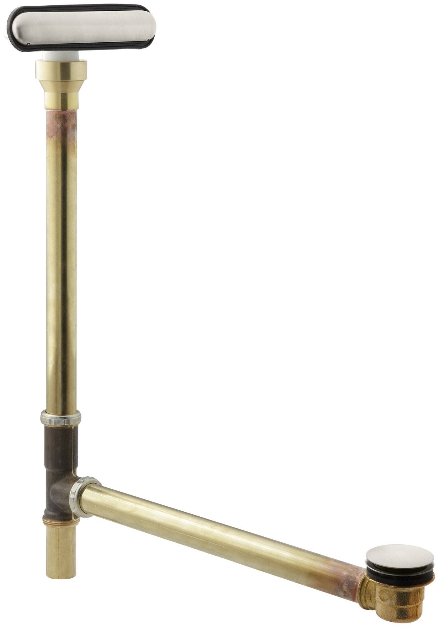 KOHLER K-7271-BN Clearflo Slotted Overflow Brass Bath Drain, Vibrant Brushed Nickel