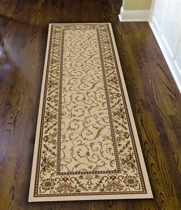 Origins 2&2x22 x 36&0x22 Ivory Cagliari Scroll Runner Area Rug