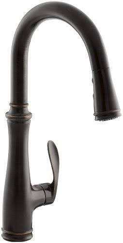 Kohler K-560-2BZ Bellera Pull-Down Kitchen Faucet, Oil-Rubbed Bronze, Single-Hol