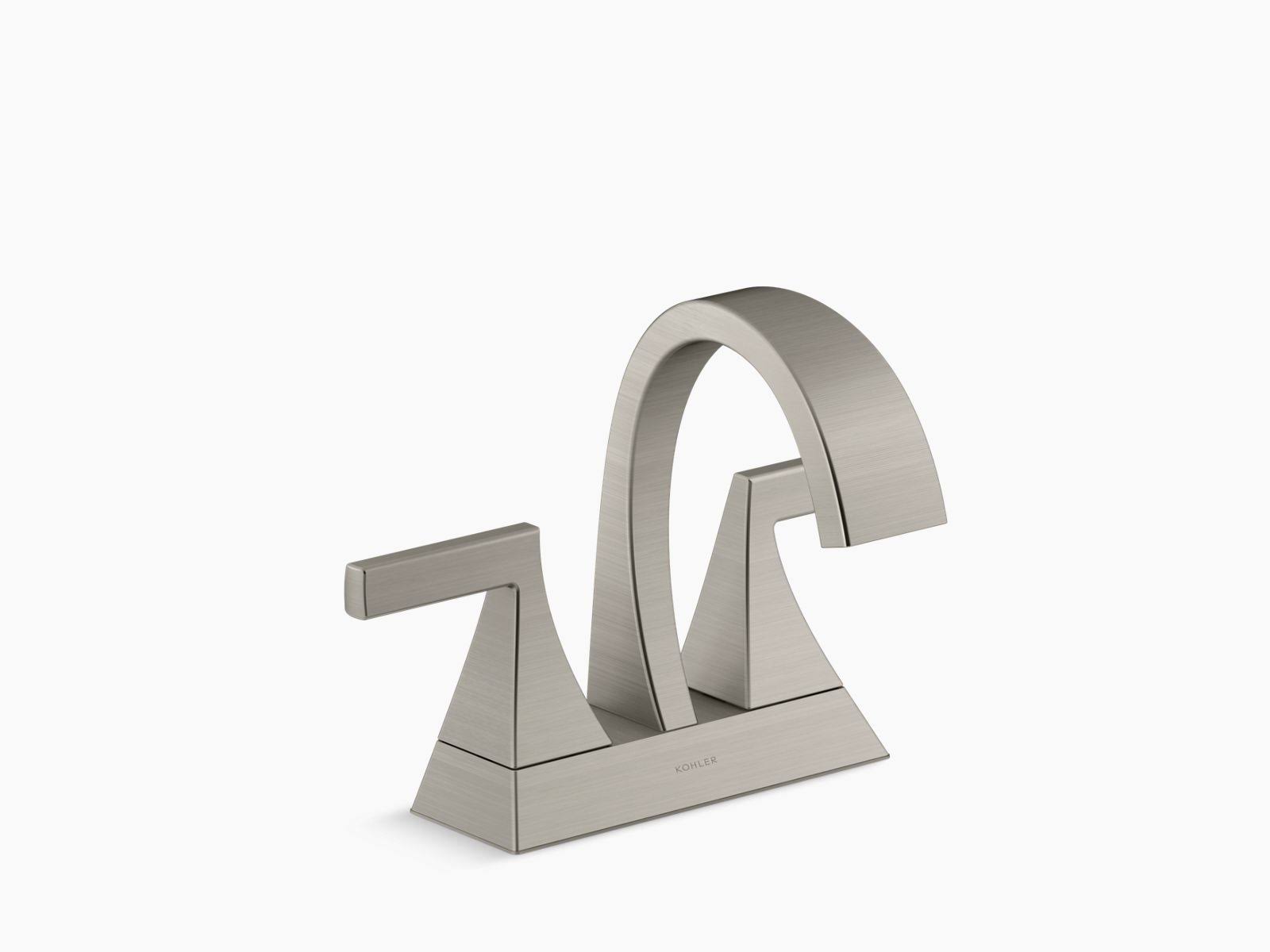 Katun 4 in. Centerset 2-Handle Bathroom Faucet in Vibrant Brushed Nickel