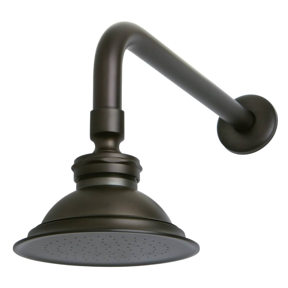 Kingston Brass P10ORBCK Victorian Brass Showerhead with 12-Inch Shower Arm, Oil Rubbed Bronze