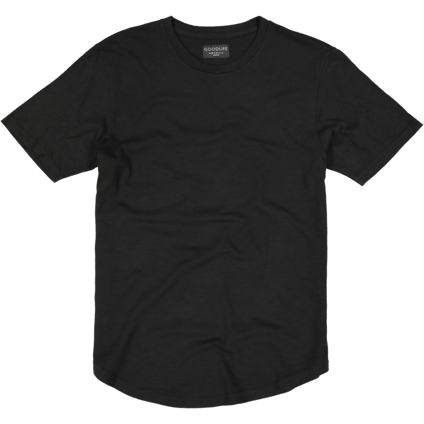 Goodlife Men&s Slub Scallop Crewneck T-Shirt | Black