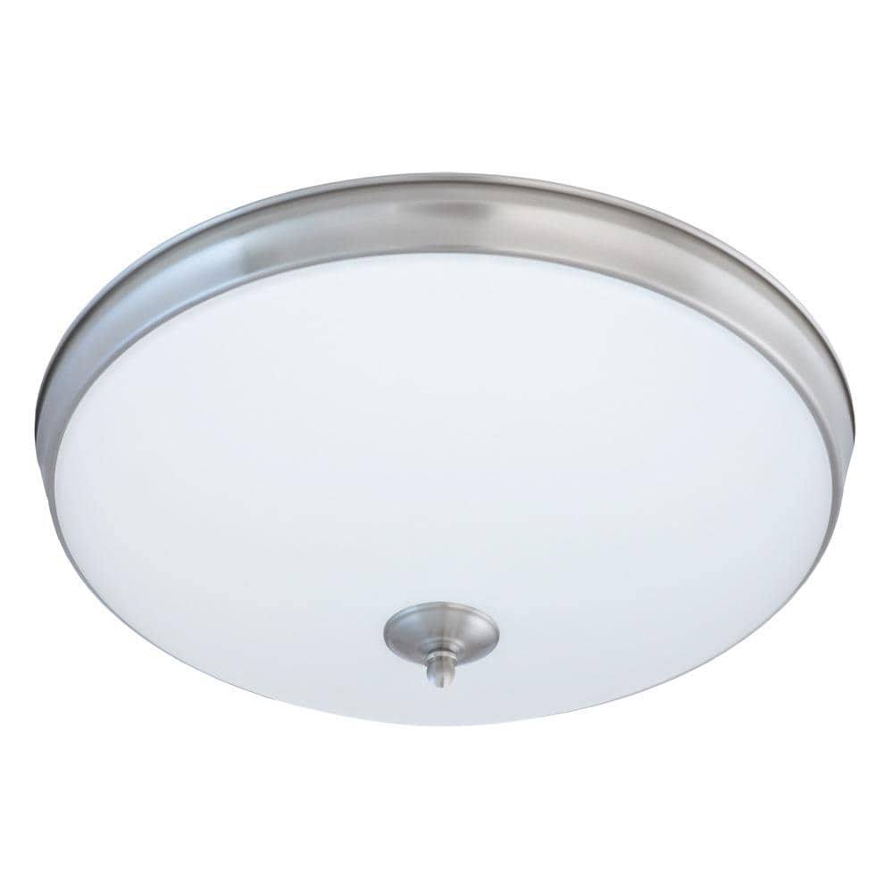 Good Earth Lighting Legacy 19-in Satin Nickel Traditional Flush Mount Light Energy Star | FL1218-NSM-19LF2-G