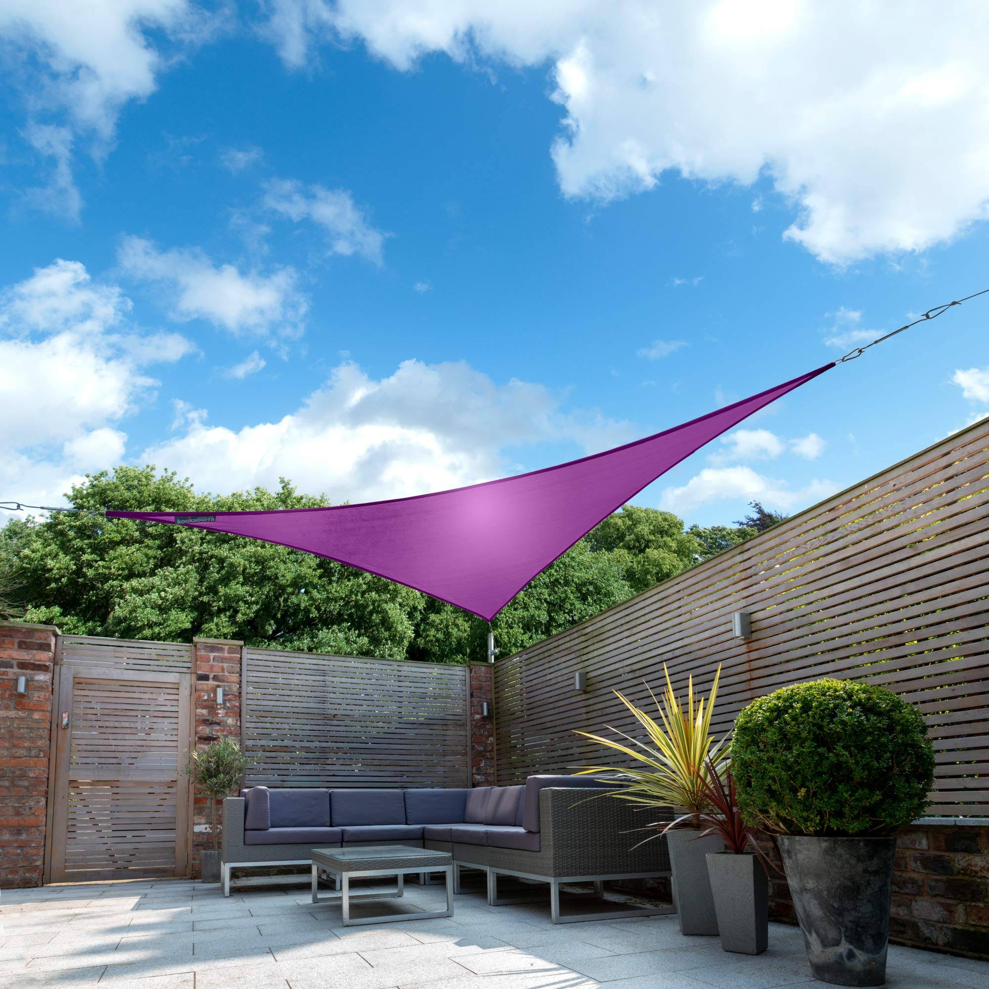 Kookaburra 11ft 10x22 Purple Waterproof Woven Triangle Sail Shade