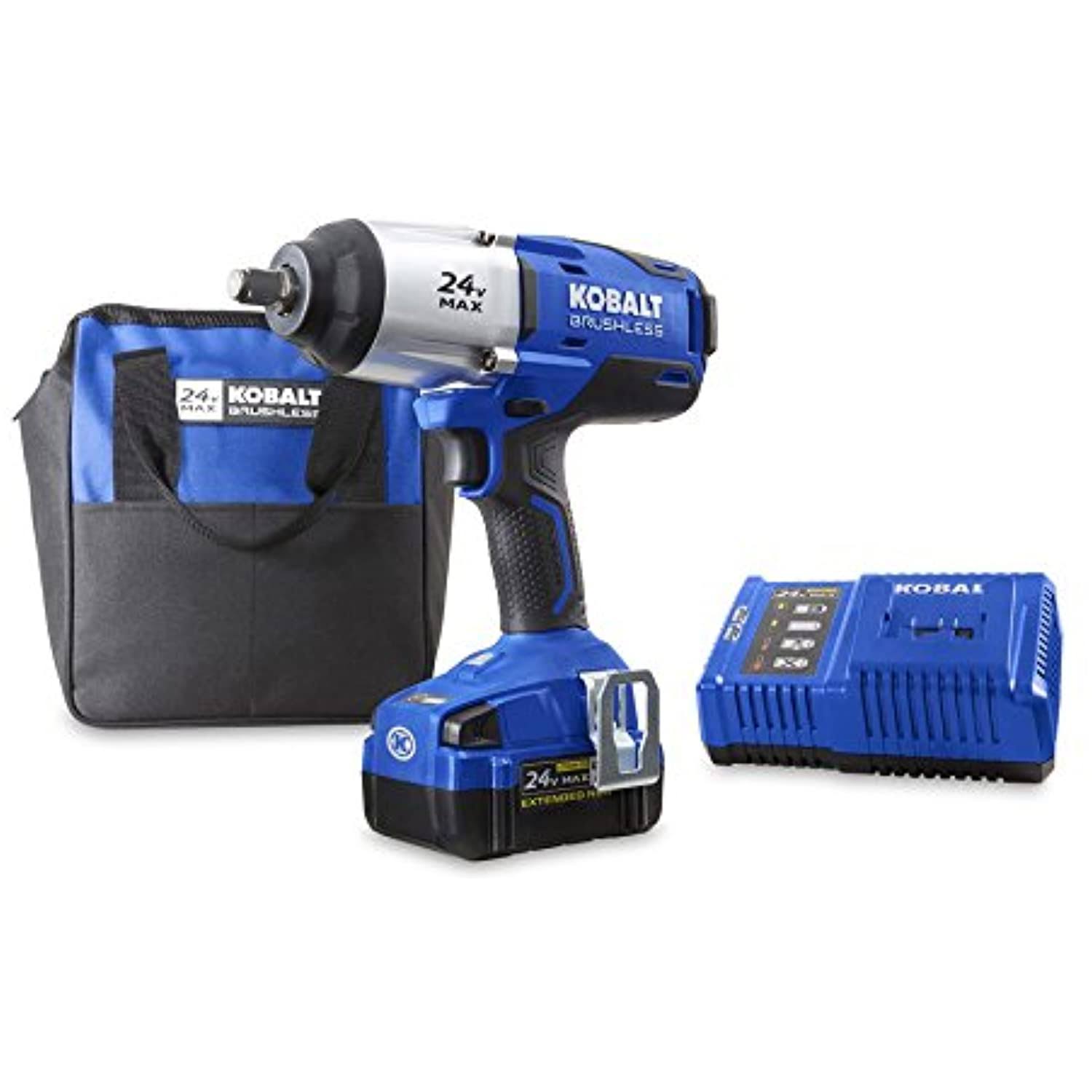 Kobalt (Item #672825) 24-Volt Max-Volt 1/2-in Drive Cordless Impact Wrench
