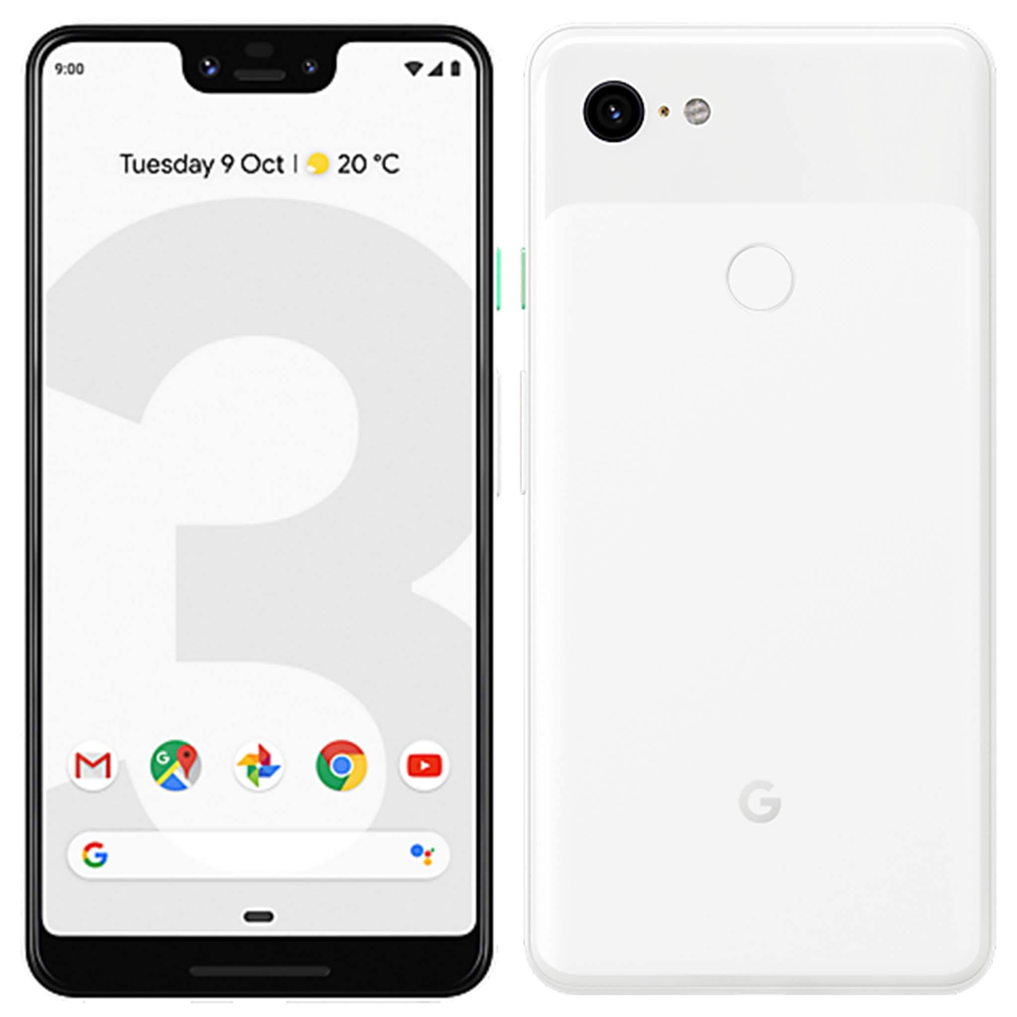 Google Pixel 3 XL (2018) G013c 64GB - 6.3x22 inch Android 9 Pie (GSM Only, No CDMA) Factory Unlocked 4G/LTE Smartphone Internati