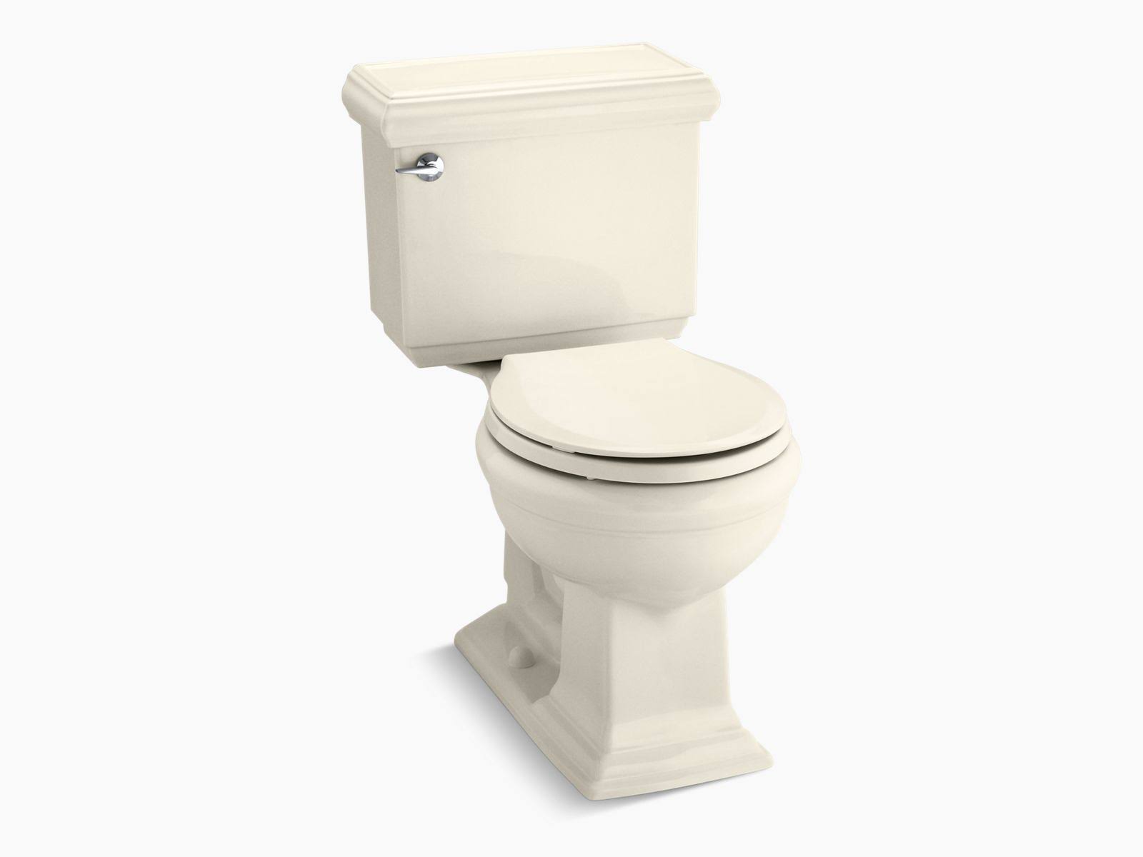 Kohler K-3986-47 Almond Memoirs 1.28 GPF Two Piece Round Front Classic Comfort Height Toilet