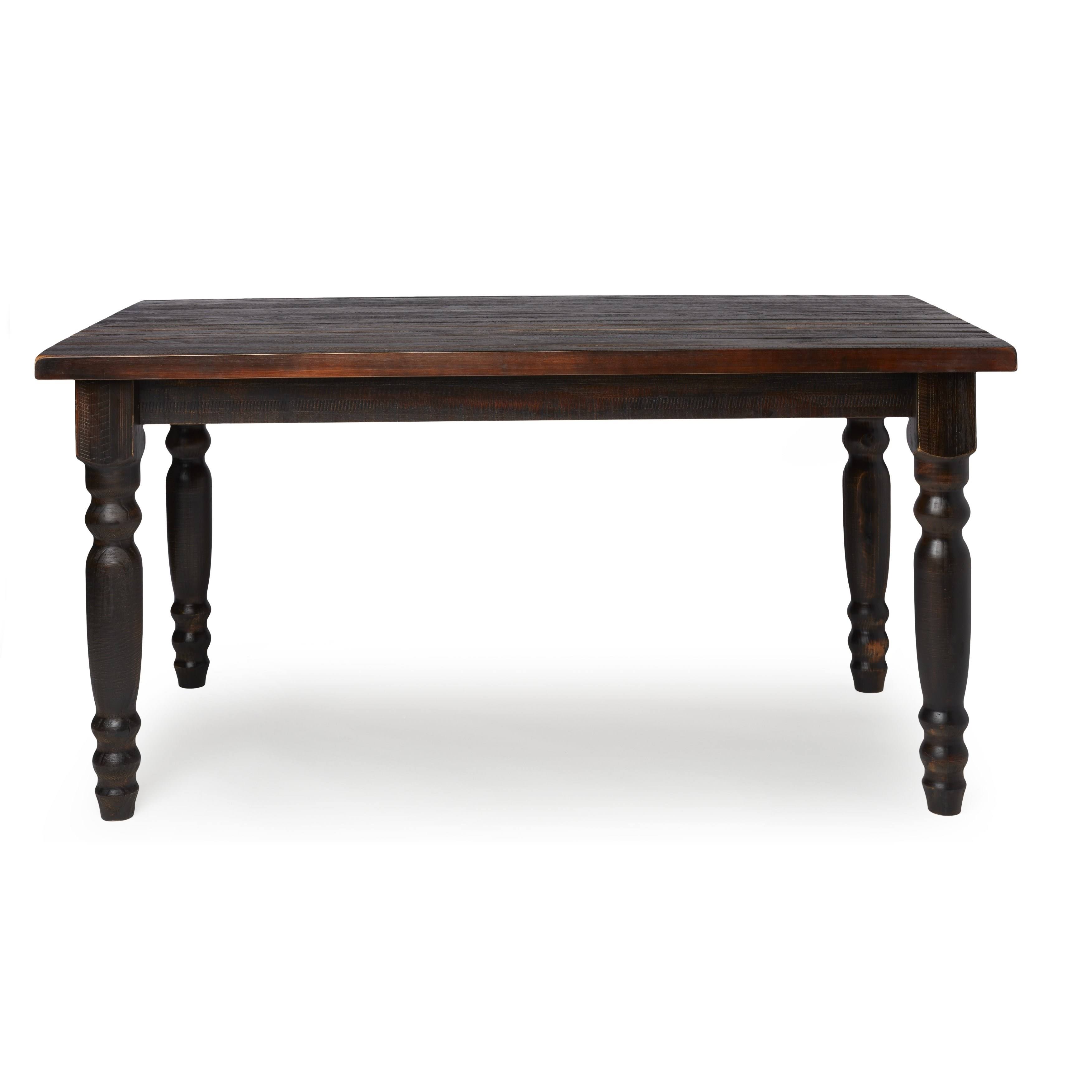 Grain Wood Furniture Valerie 63-Inch Solid Wood Dining Table, Brown