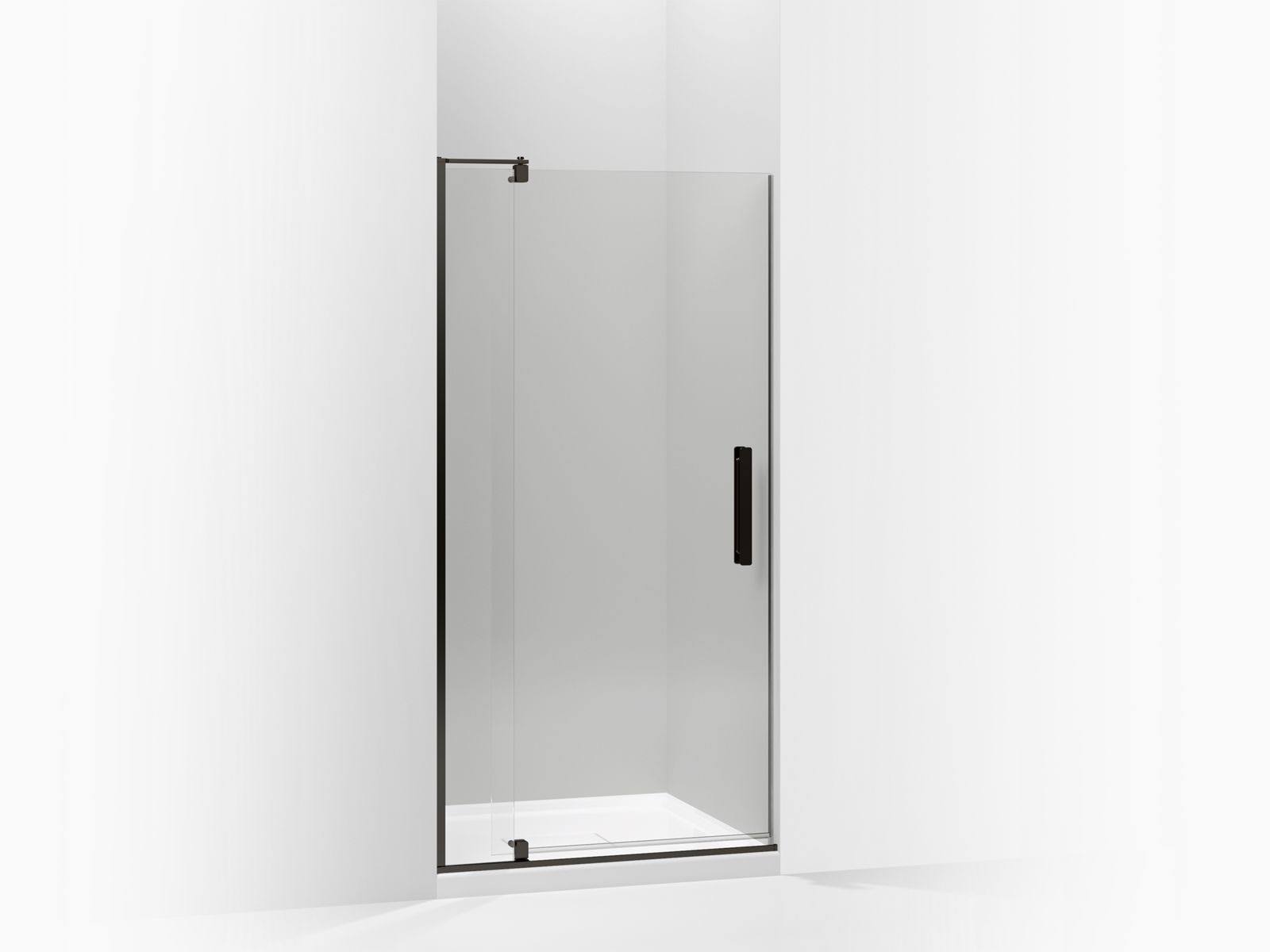 Kohler 707511-L-ABZ Revel Pivot Shower DOOR, 70x22H x 31-1/8 - 36x22W, with 5/16x22 Thick Crystal Clear Glass - Anodized Dark Br