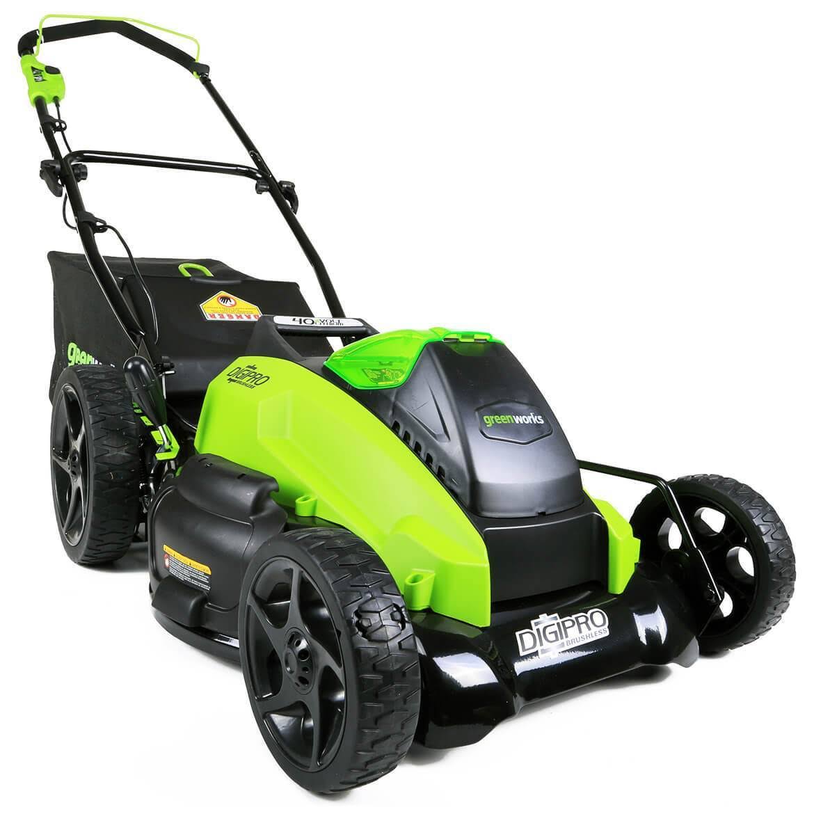 Greenworks 19-inch 40V Brushless Cordless Lawn Mower, 4.0 Ah u0026 2.0 Ah 2500502