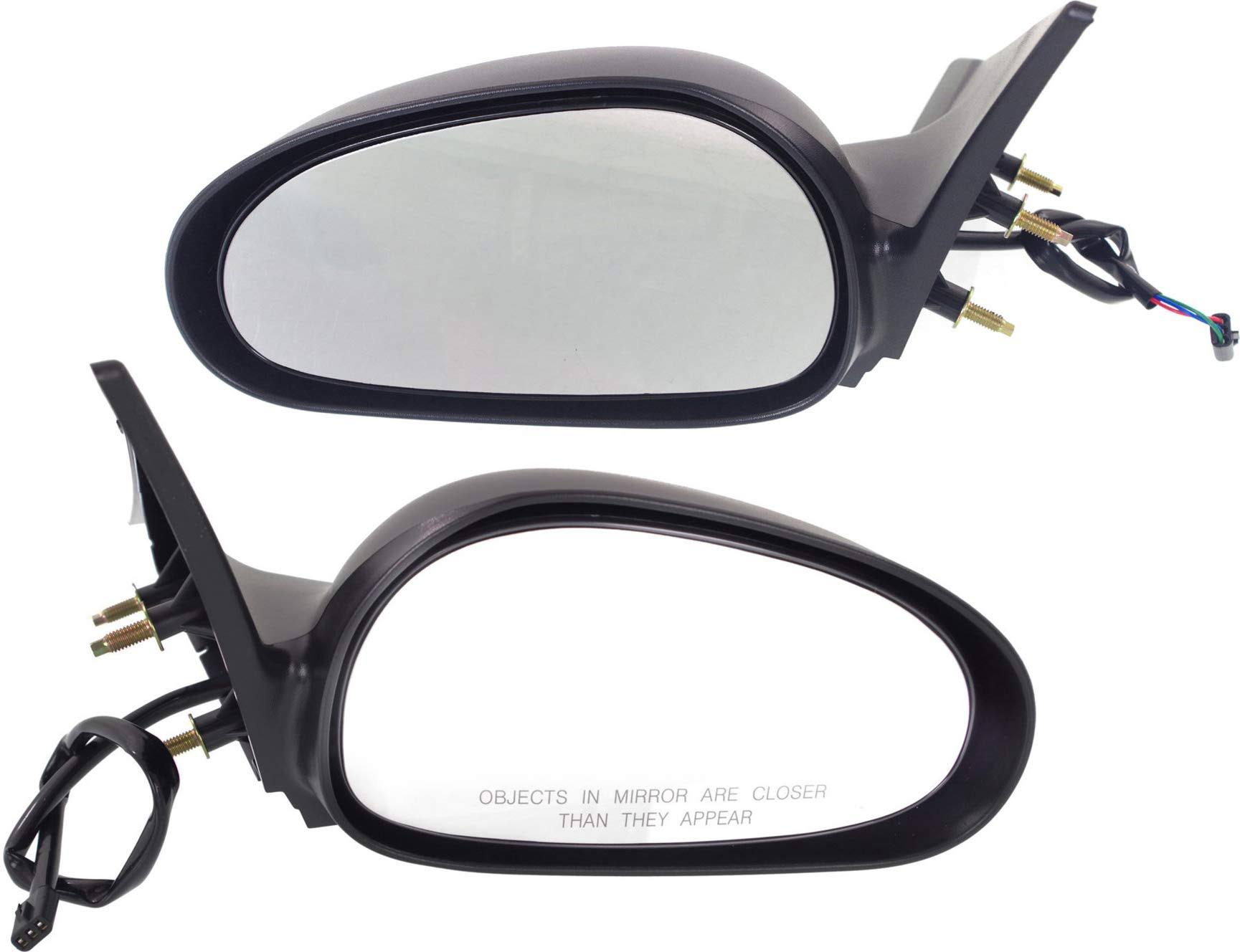 Kool Vue Power Mirror Compatible with Ford Mustang 99-04 Right and Left Side Non-Folding Non-Heated Textured Black