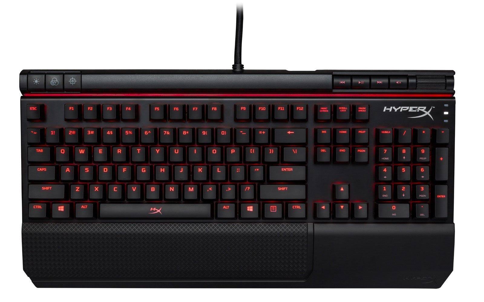 HyperX - Alloy Elite Mechanical Gaming USB Gaming Keyboard - Cherry Blue Switch