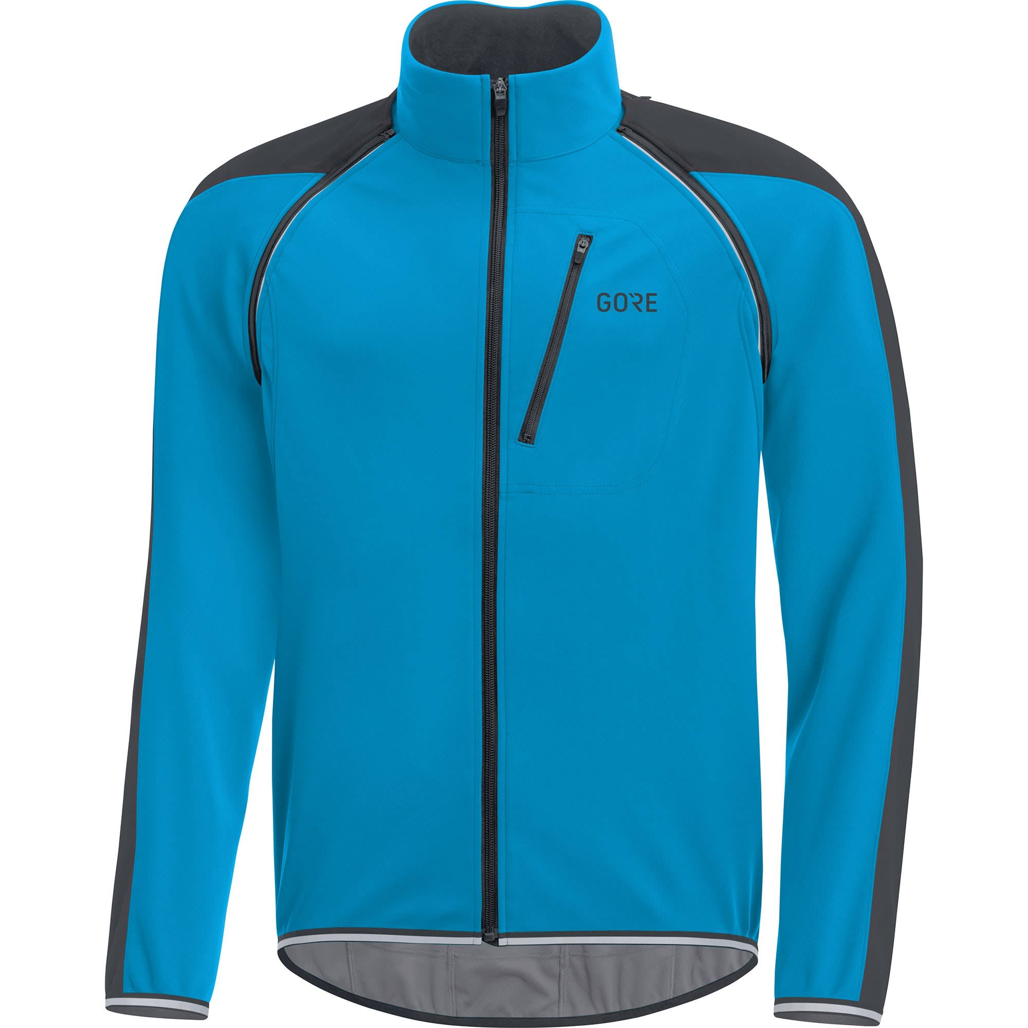 Gore Wear C3 Windstopper Phantom Zip Off Jacket - Dynamic Cyan-Black