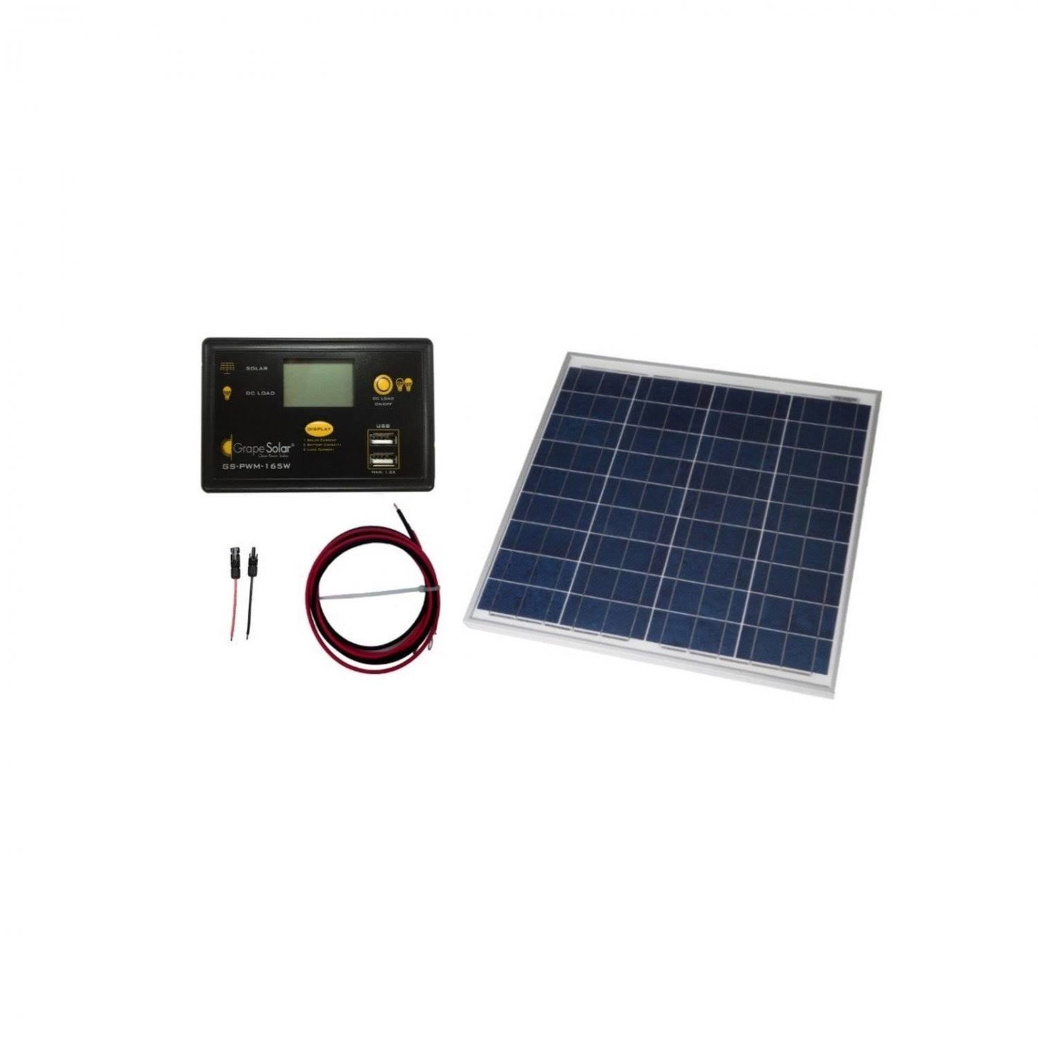 Grape Solar 50 Watt Off-Grid Solar Panel Kit