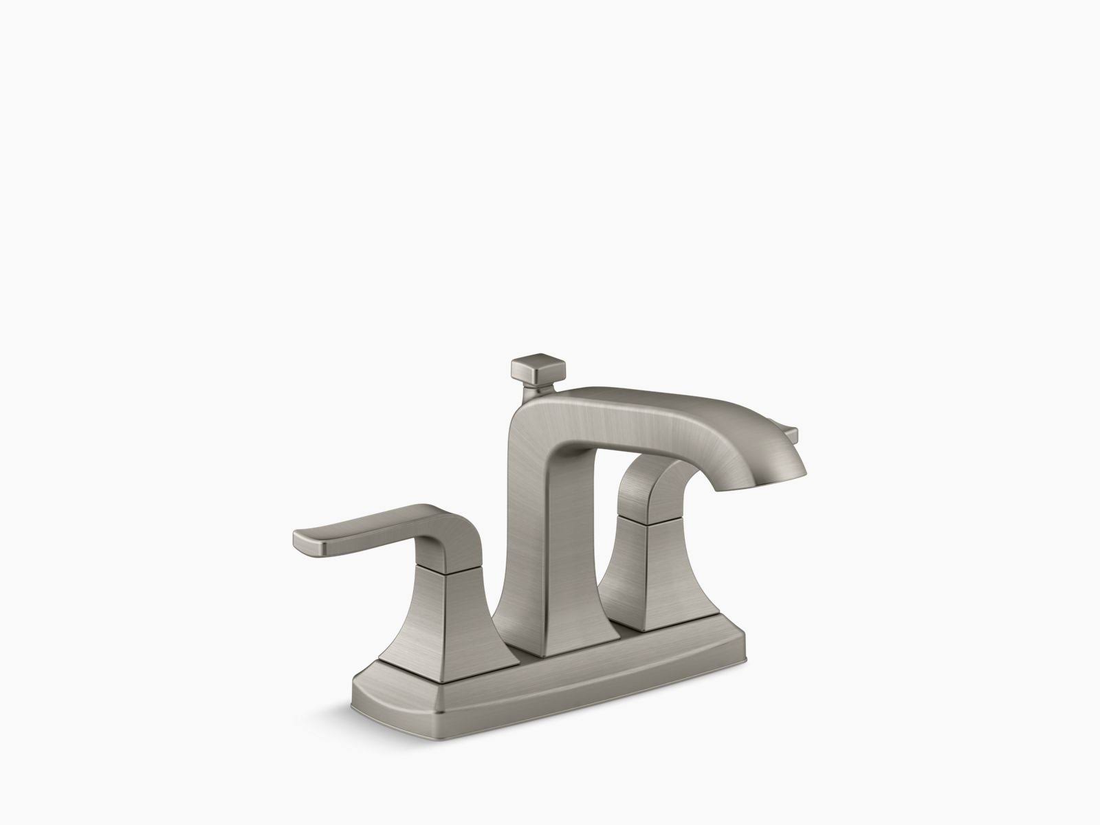 Rubicon 4 in. Centerset 2-Handle Bathroom Faucet in Vibrant Brushed Nickel