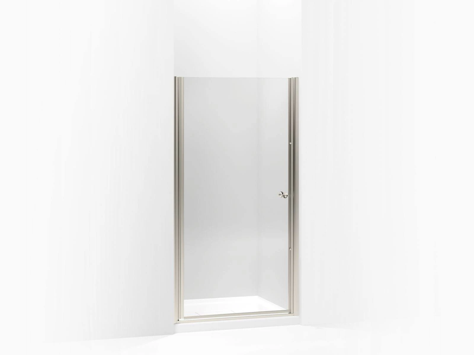 KOHLER K-702400-L-MX Fluence Frameless Pivot Shower Door, Matte Nickel