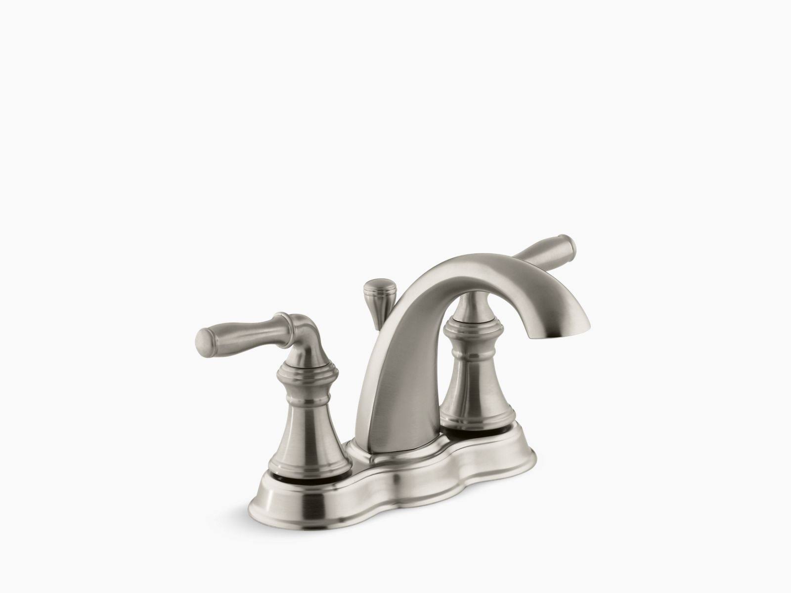 KOHLER K-393-N4-BN Devonshire Centerset Bathroom Sink Faucet, Vibrant Brushed Nickel