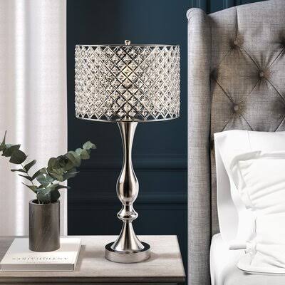 Flannery 28x22 Table Lamp Finish: Polished Nickel