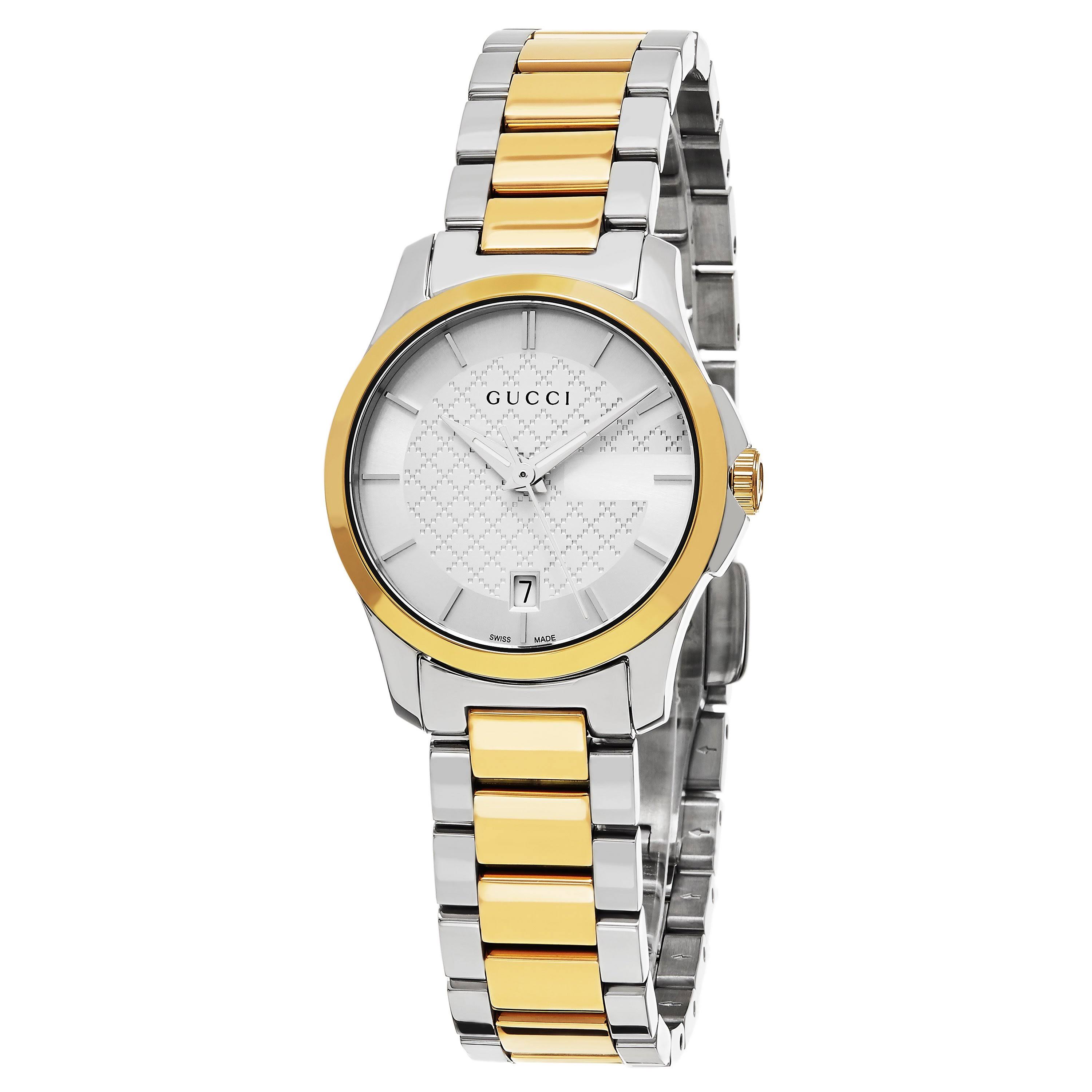 Gucci Women&s G-Timeless Watch Quartz Mineral Crystal YA126531