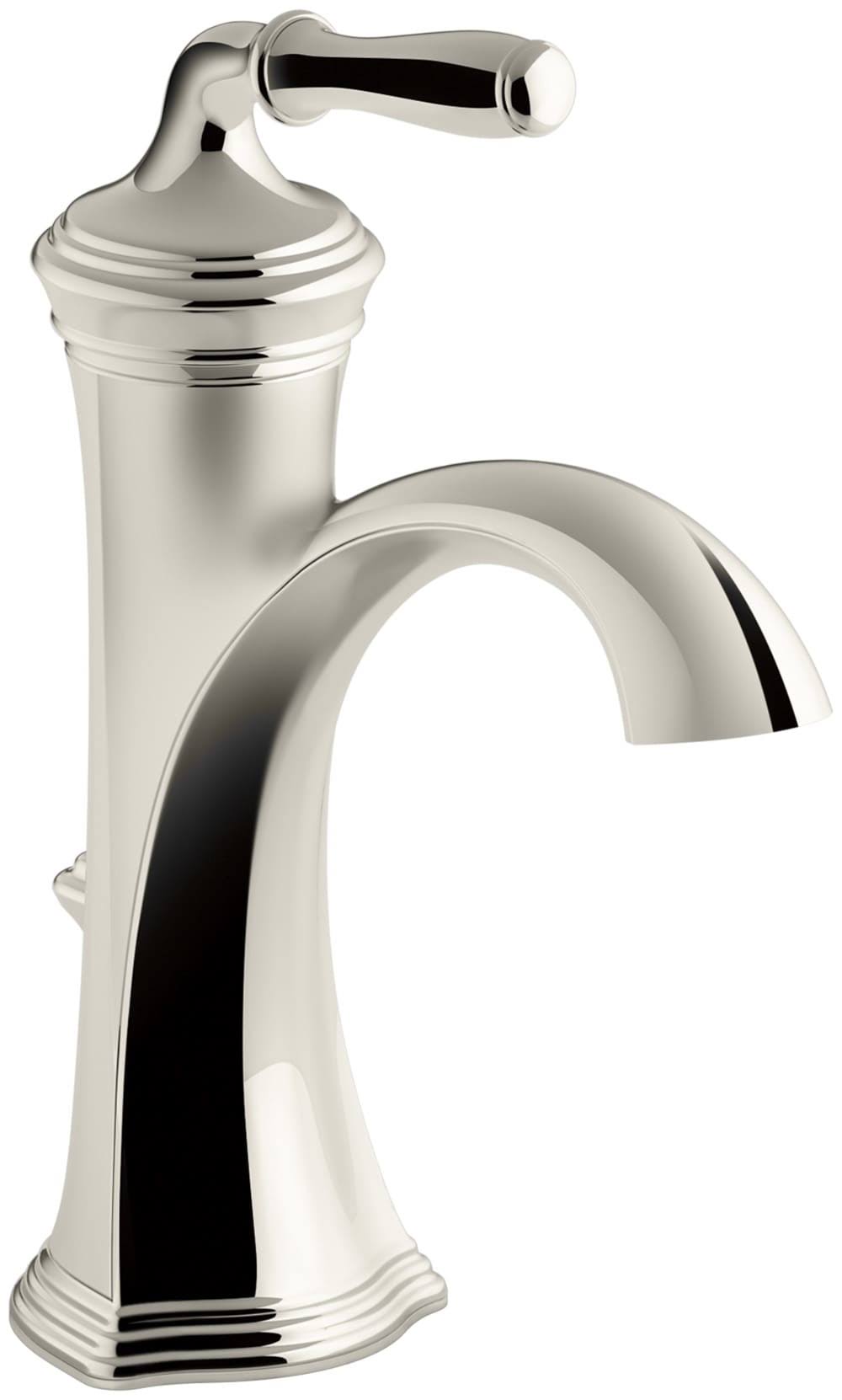 Kohler K-193-4-SN Devonshire Single-Handle Bathroom Sink Faucet Vibrant Polished Nickel