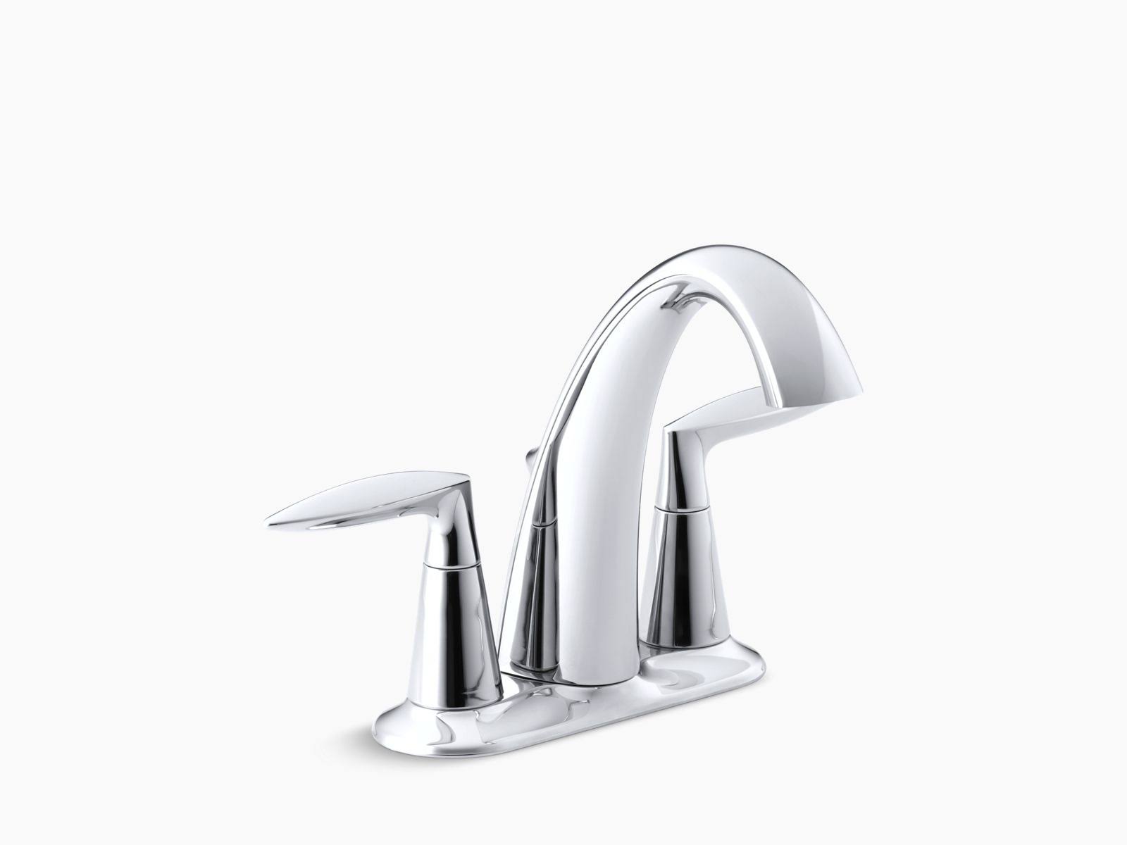 Kohler K-45100-4 Alteo Centerset Bathroom Sink Faucet Polished Chrome