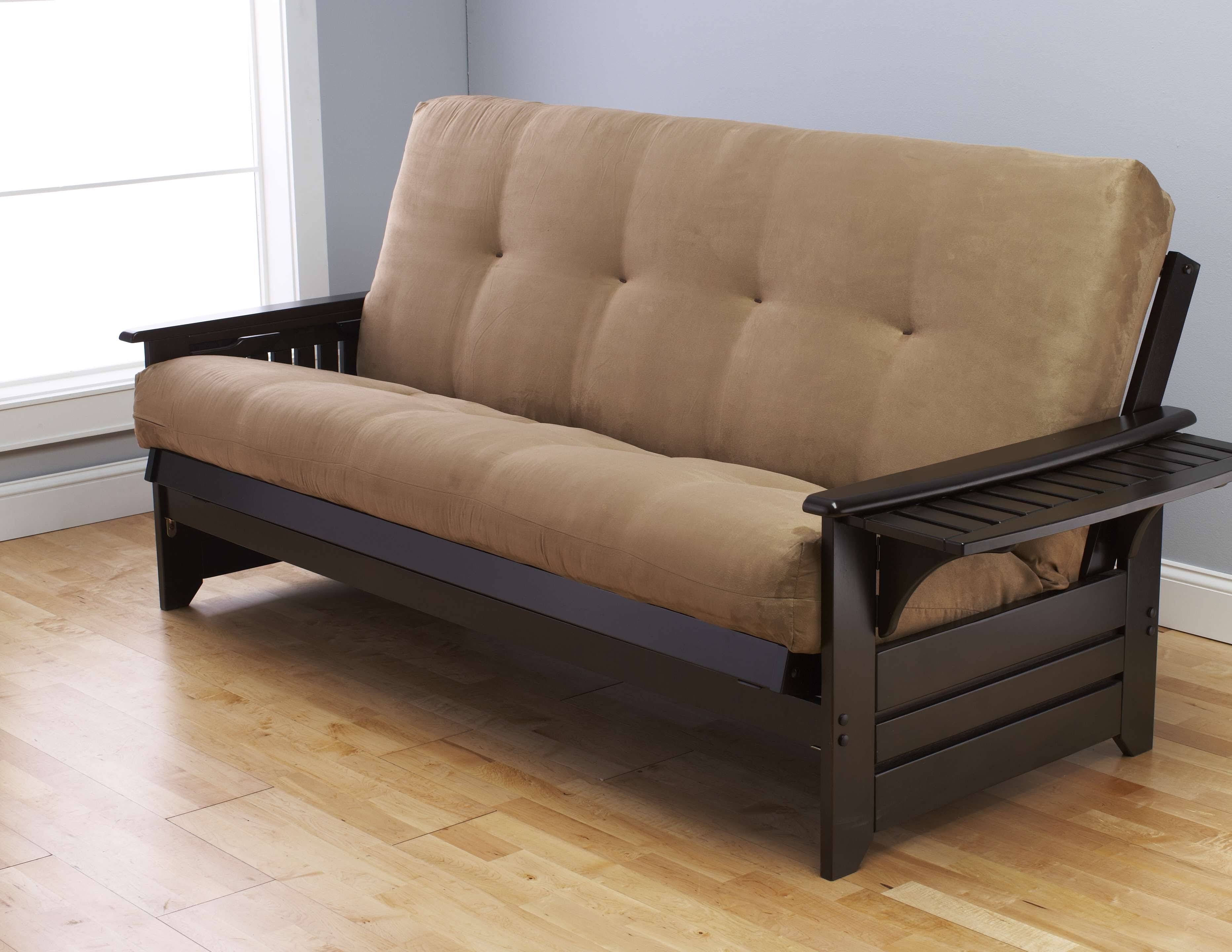 Kodiak Phoenix Espresso Queen Futon with Suede Peat Mattress