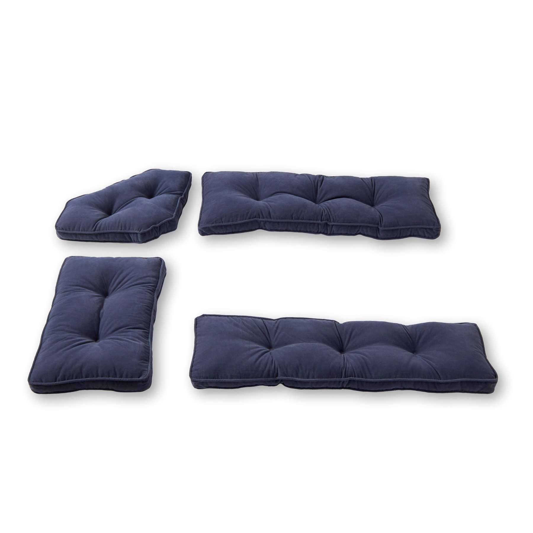 Greendale Home Fashions 4-Piece NOOK Cushion Set Hyatt Denim