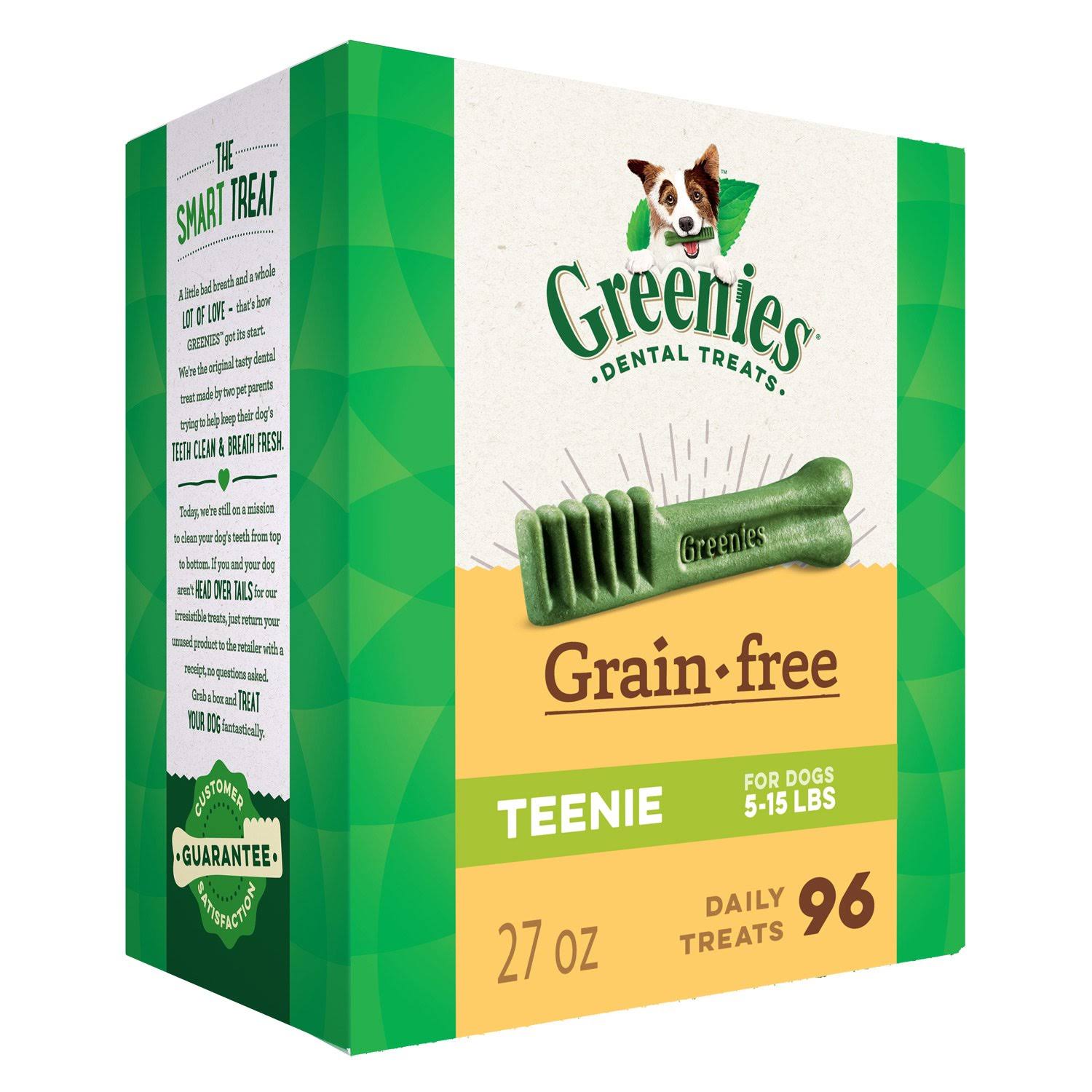 Greenies Grain Free Natural Dental Dog Treats - Teenie (5-15 lb. Dogs)