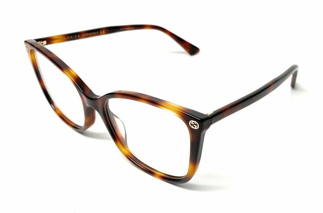 Gucci GG0026O 002 Havana Square Eyeglasses