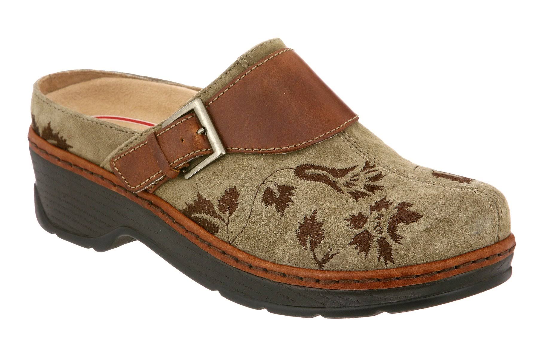 Klogs Women&s Austin Clog, Taupe Suede Tapestry, 9