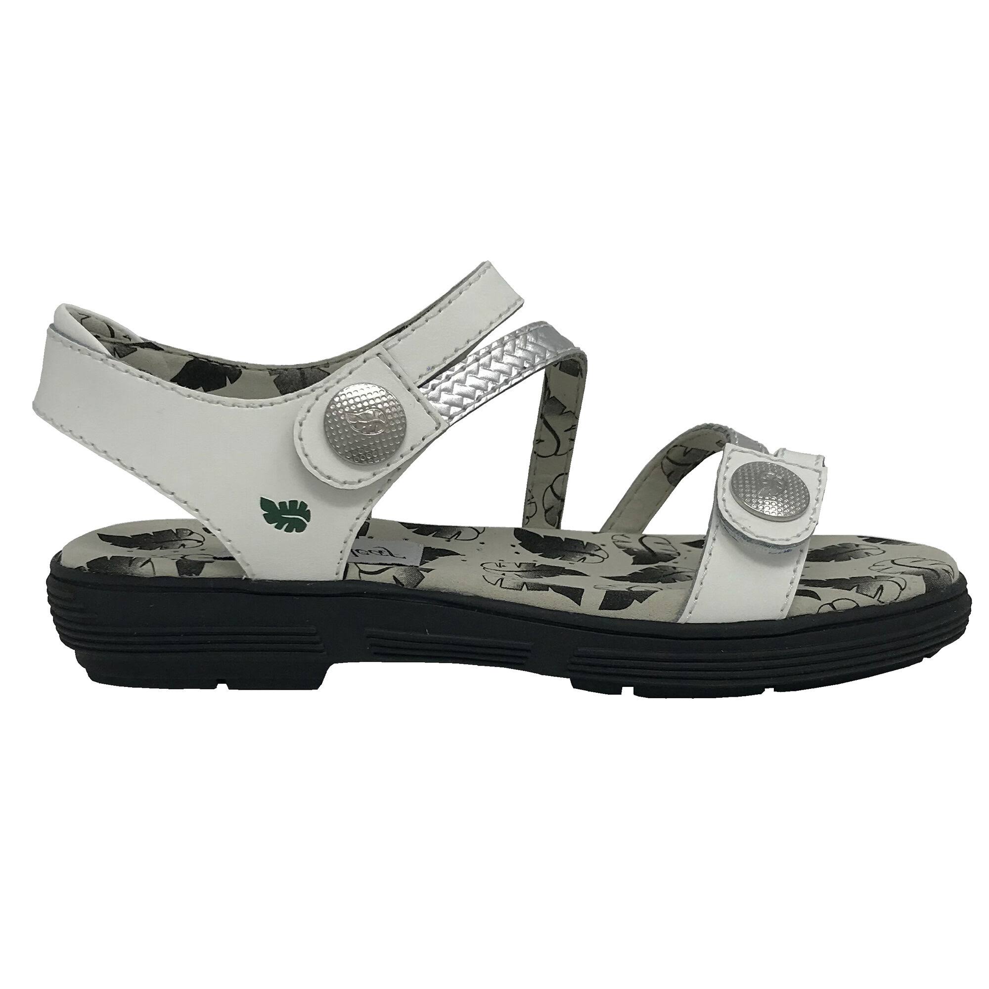 Greenleaf Women&s Unity Spikeless Golf Sandal Size 6, White/Silver