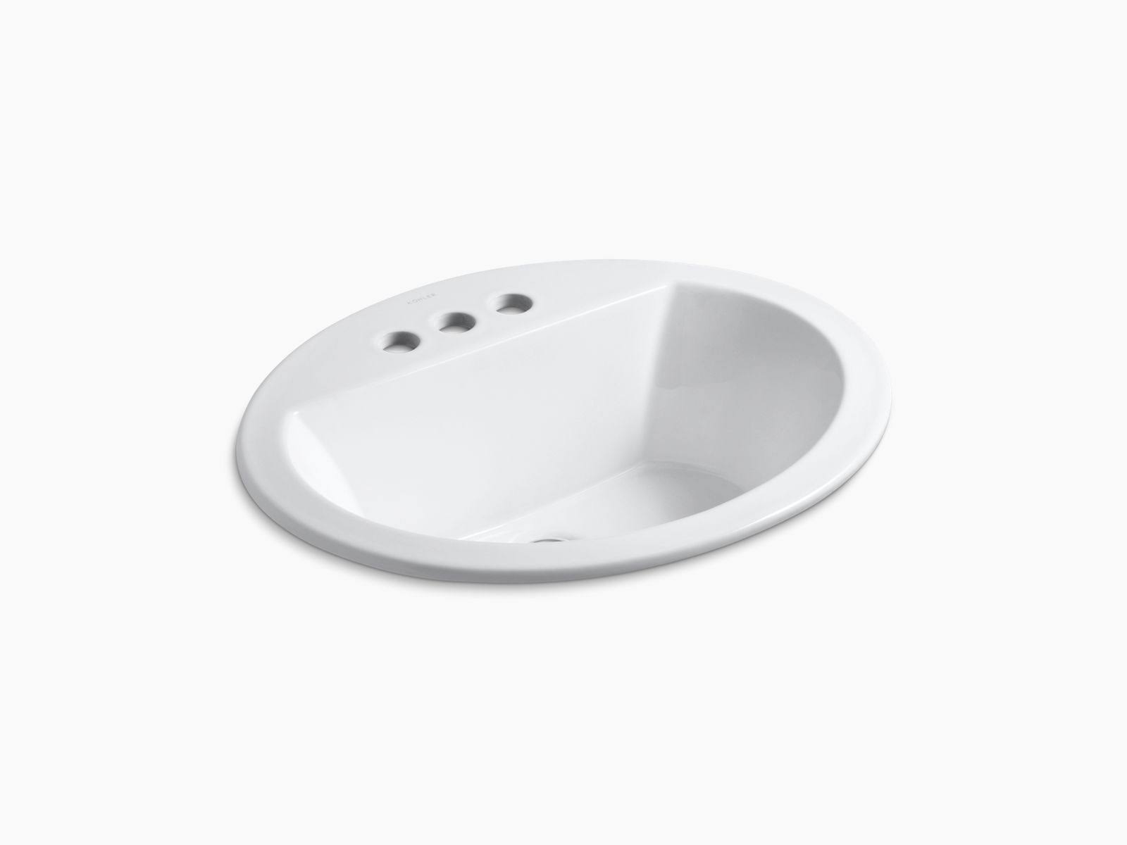 Kohler K-2699-4-0 Bryant Oval Bathroom Sink White