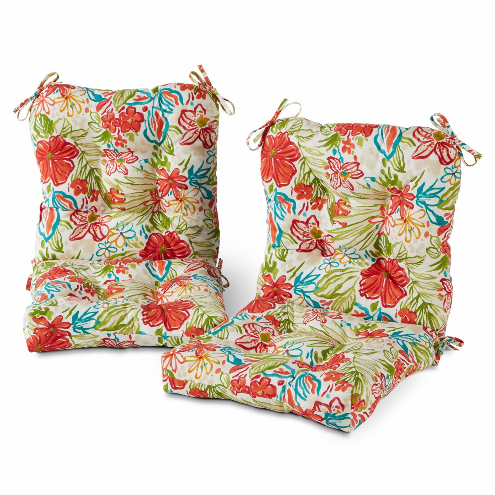 Breeze Floral 21-Inch x 42-Inch Outdoor Chair Cushion (Set of 2)