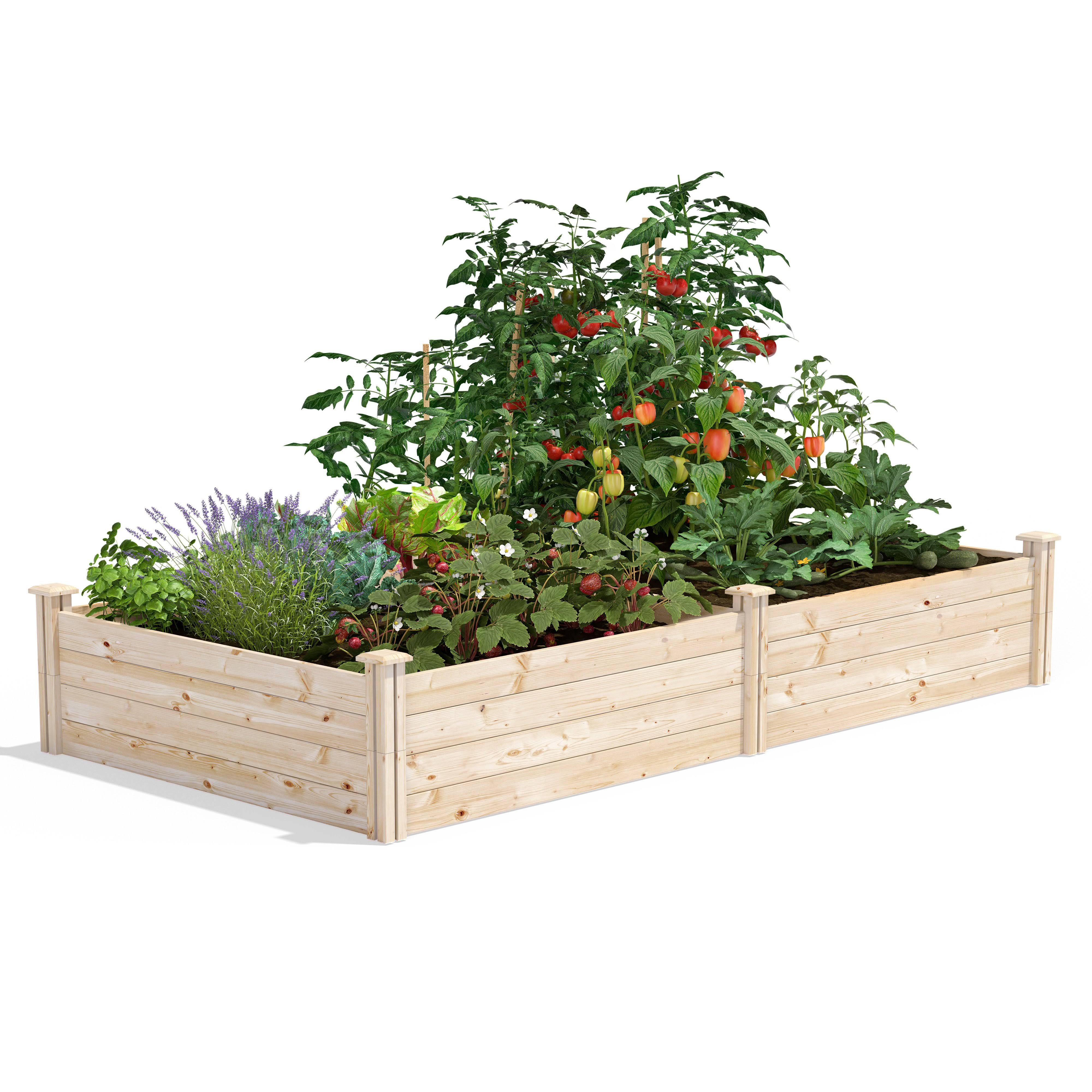 Greenes Fence Original Pine Raised Garden Bed, 4& x 8& x 14x22