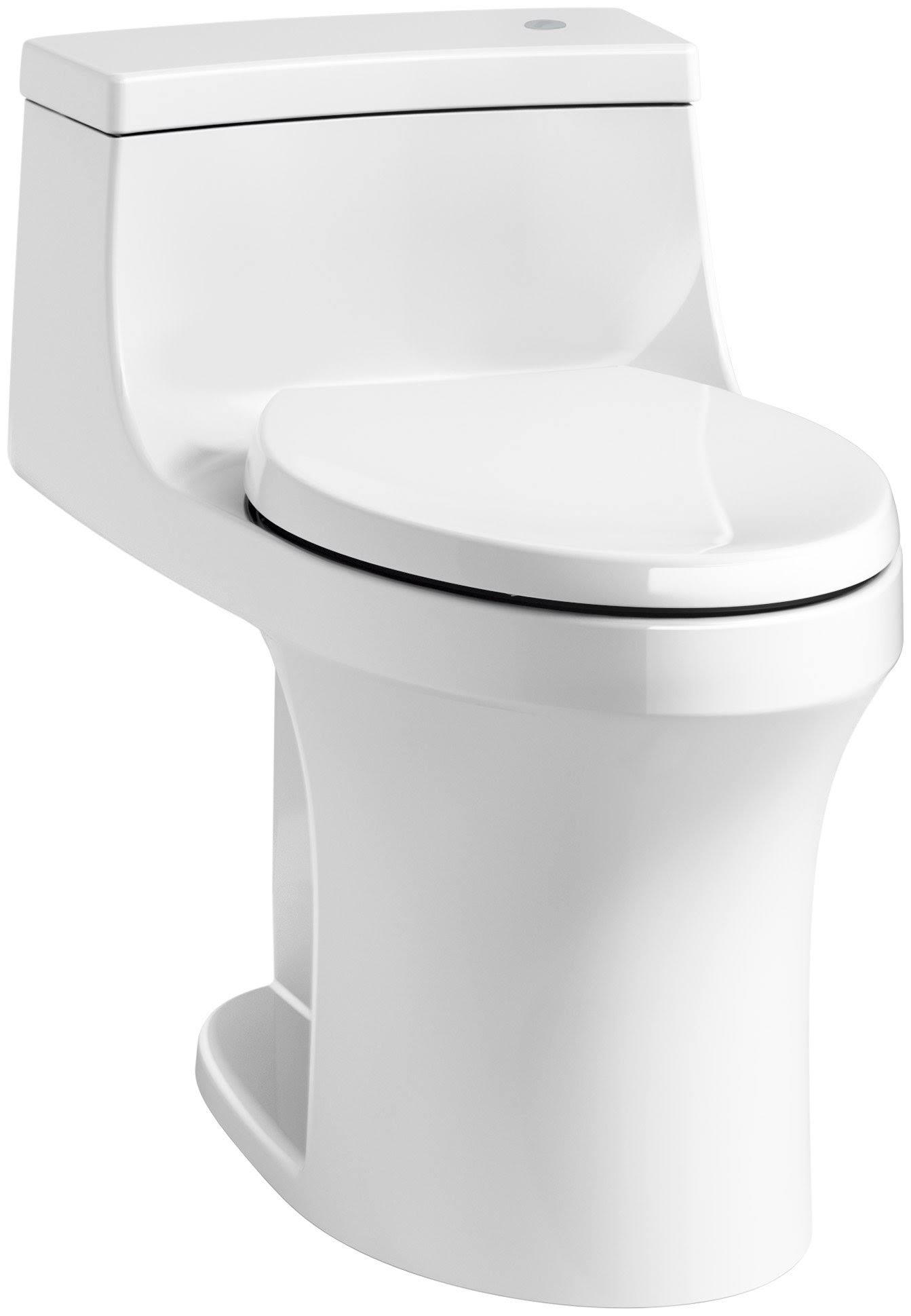 Kohler K-4000-0 White San Souci Comfort Height Touchless 1.28 GPF One Piece Elongated Toilet with Seat
