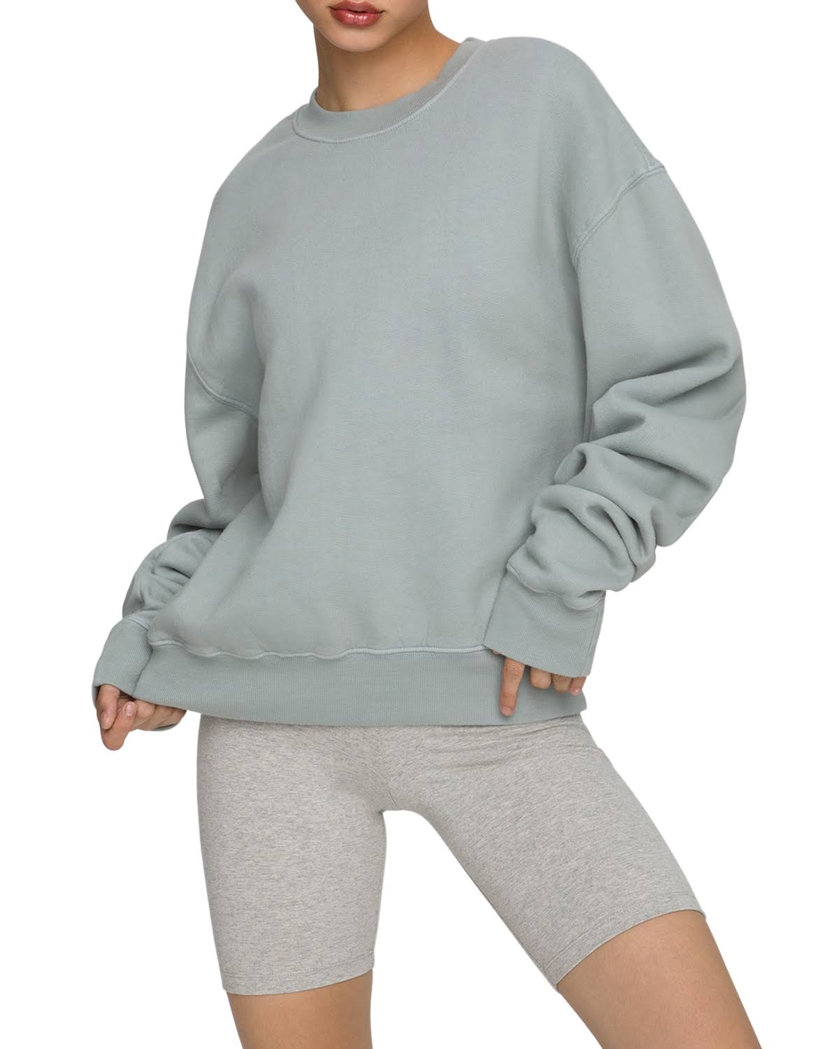 Good American Women&s Boyfriend Sweatshirt - Blue - Size 1/S - Quary