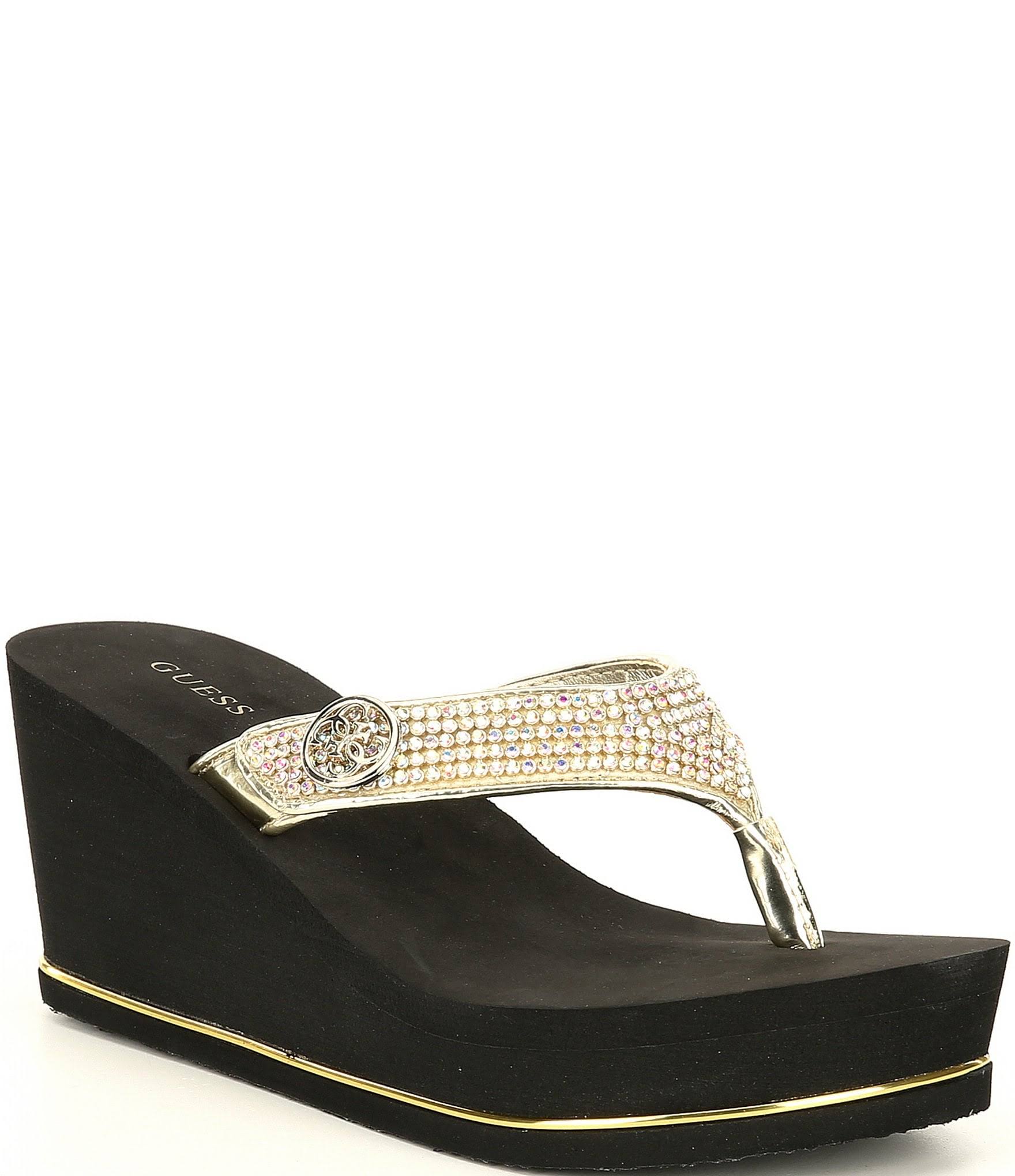 Guess Sarraly Women&s Wedge Shoes Gold : 8 M