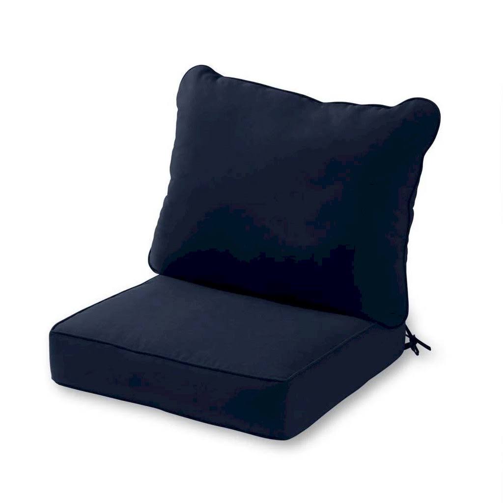 Greendale Home Fashions Outdoor Deep Seat Cushion Set, Navy, Navy