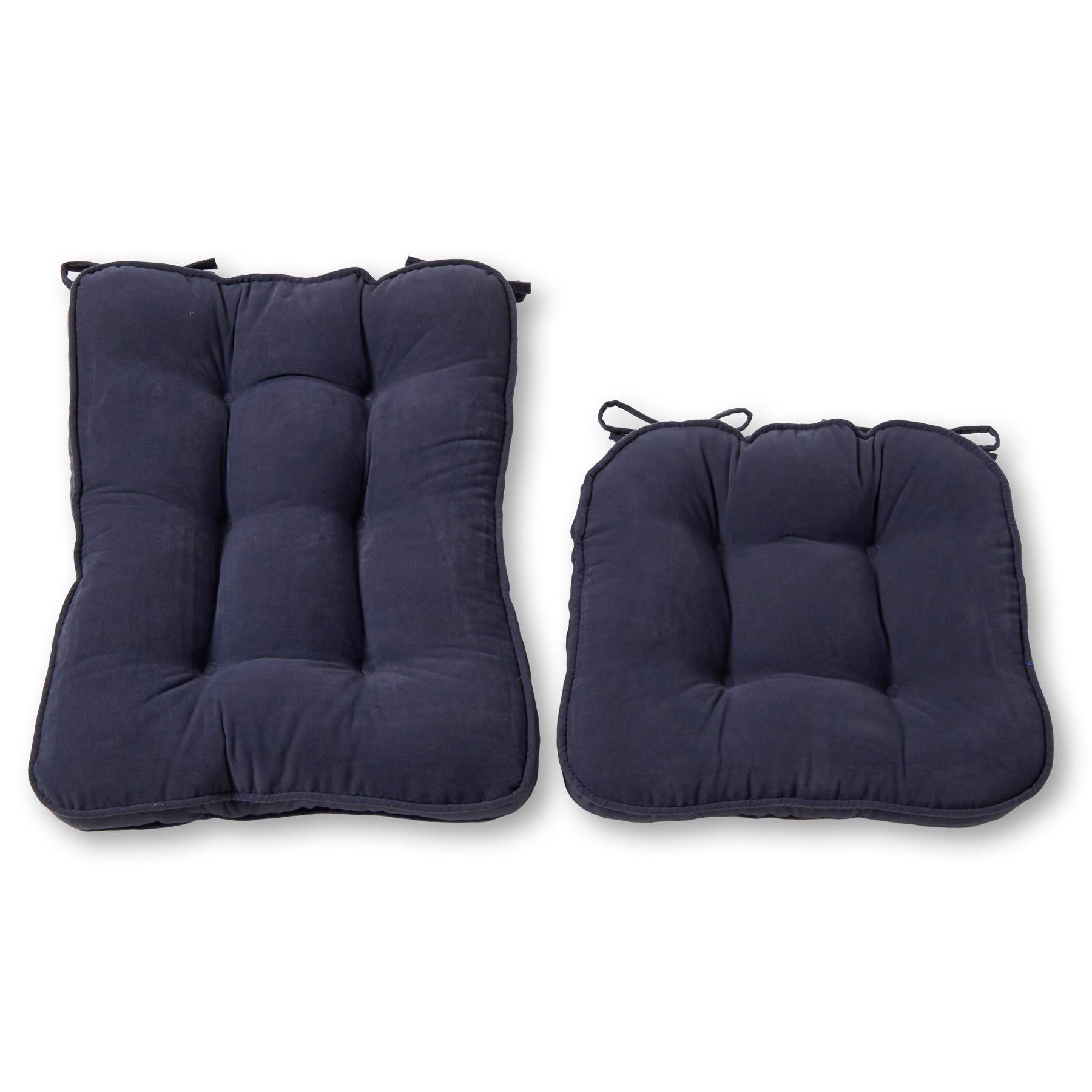 Greendale Home Fashions Standard Rocking Chair Cushion Set Hyatt-Denim