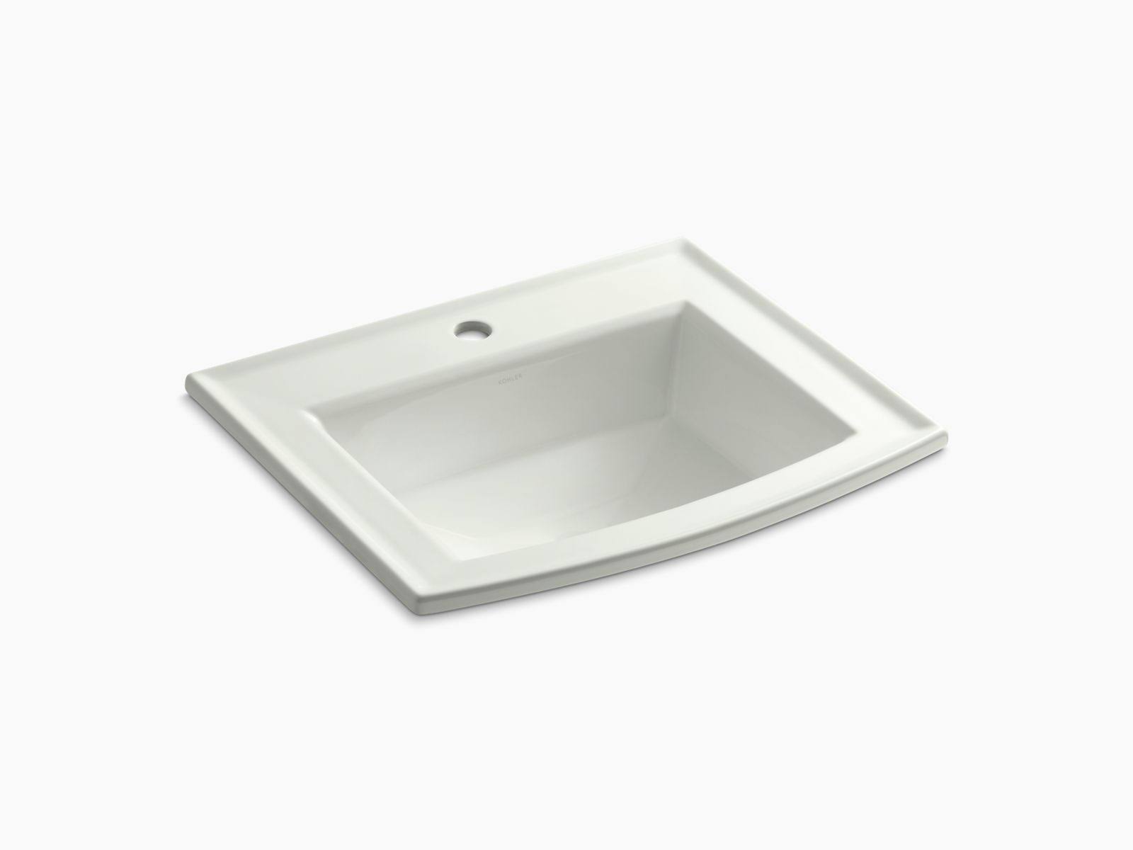 Kohler 2356-1-NY Archer Drop-in Bathroom Sink with Single Faucet Hole - Dune