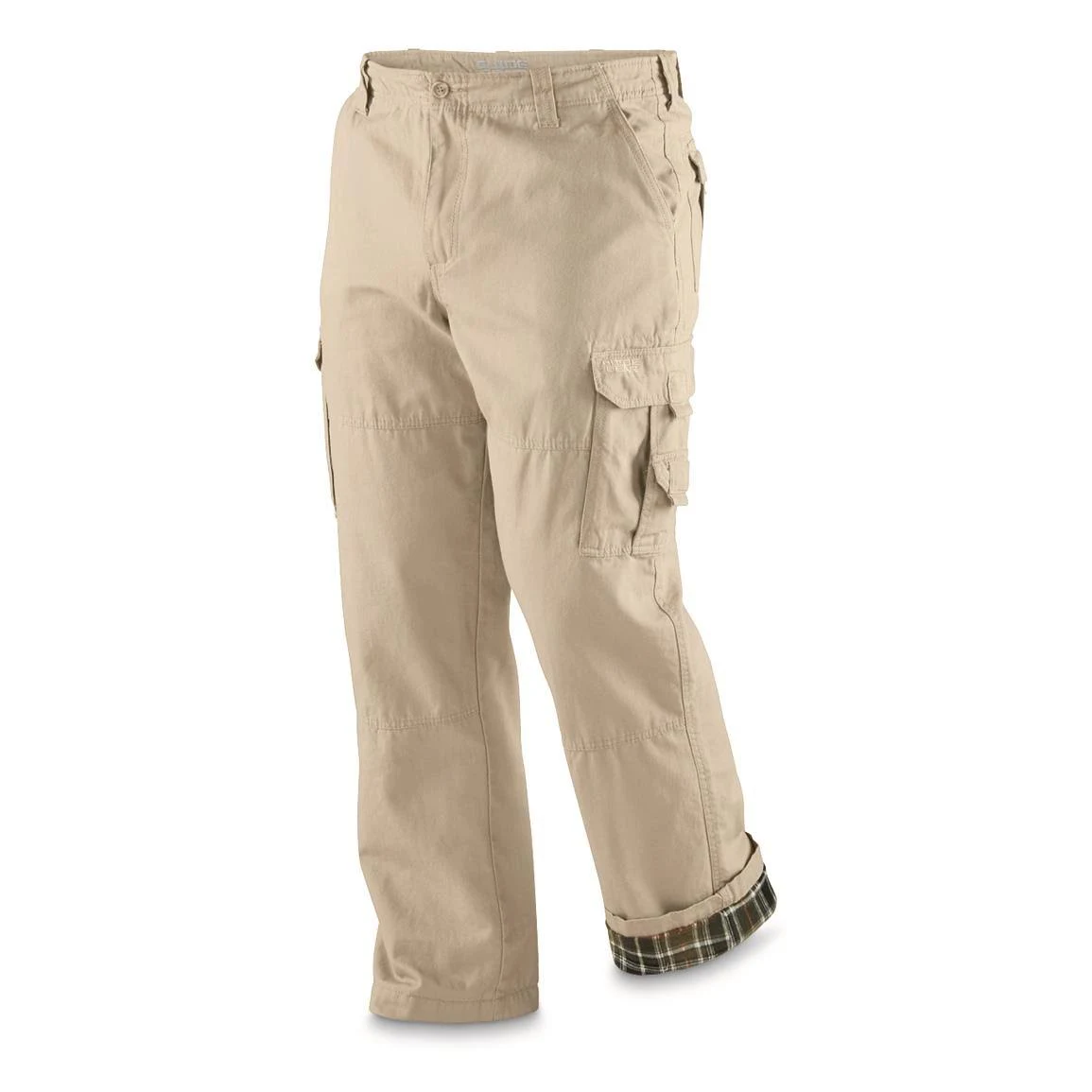 Guide Gear Men&s Flannel Lined Cargo Pants, Size: w46 L34, Brown