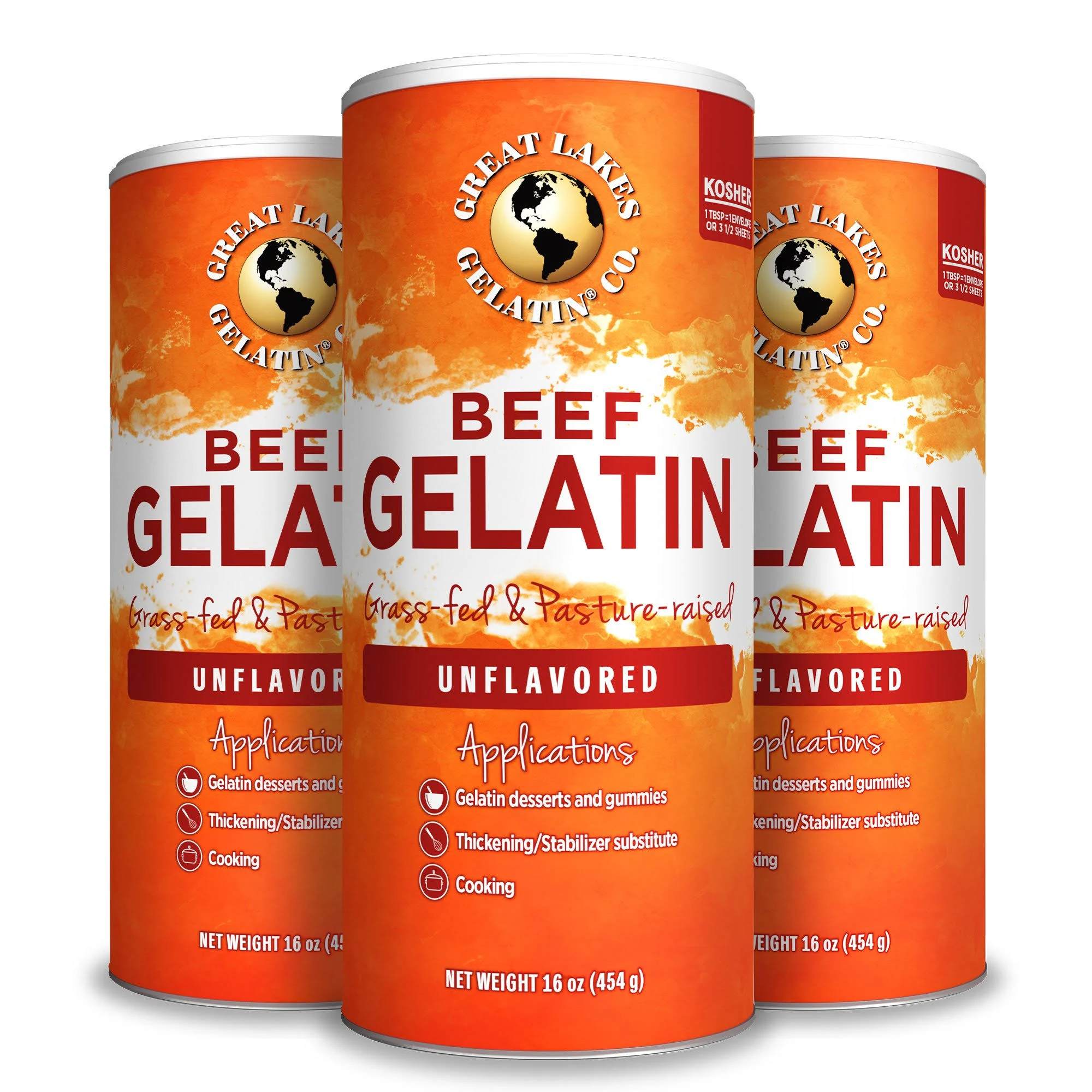 Beef Gelatin | Grass Fed u0026 Pasture Raised | Great Lakes Gelatin 3 Pack