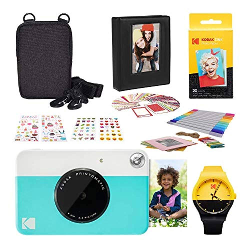 Kodak Printomatic Instant Print Camera Photography Kit Blue