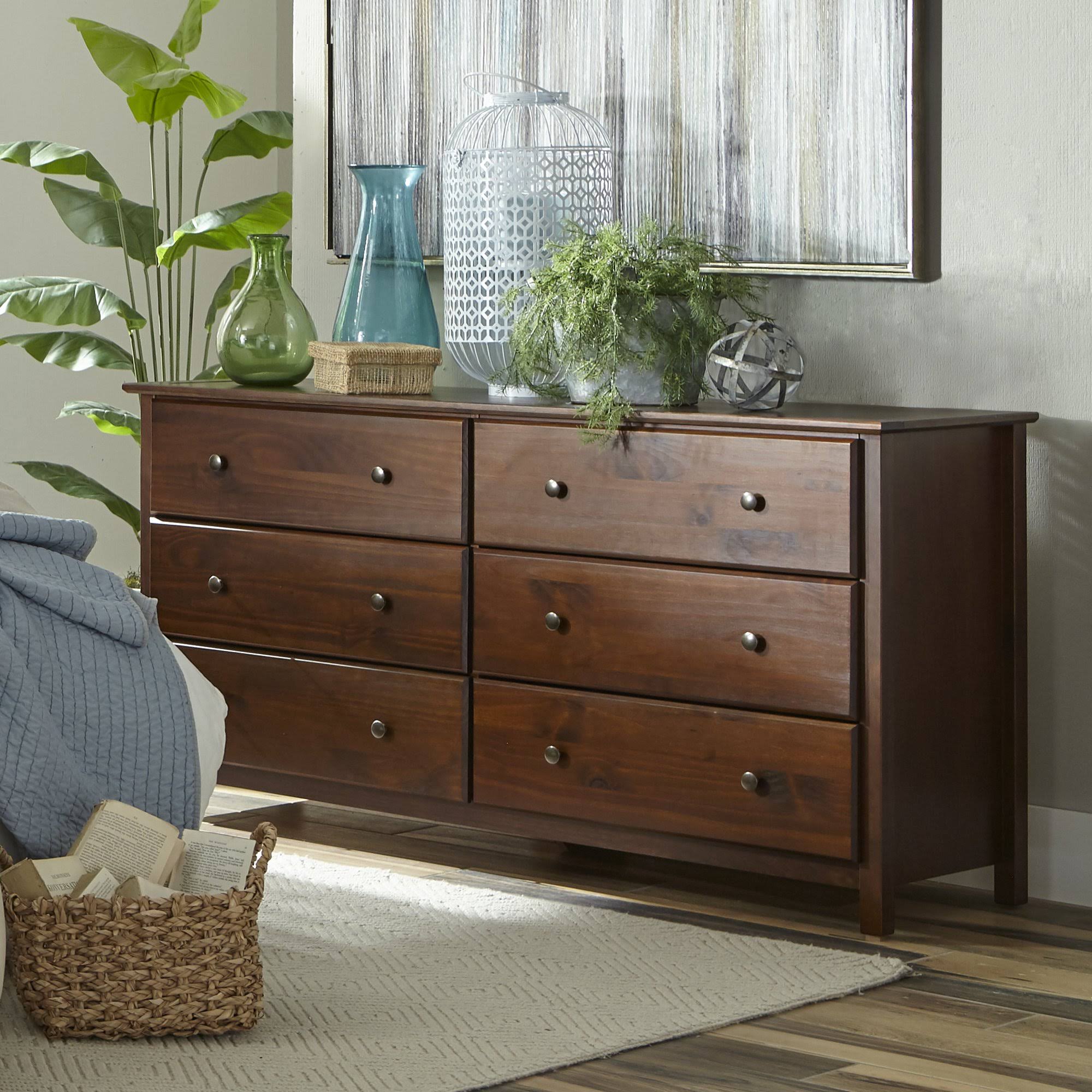 Grain Wood Furniture Shaker 6 Drawer Dresser - Finish: Cherry