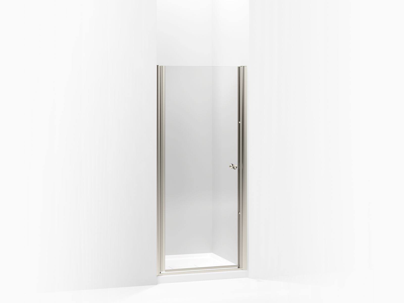 KOHLER K-702402-L-MX Fluence Frameless Pivot Shower Door, Matte Nickel