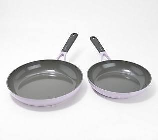 GreenPan Simmerlite Nonstick 9.5 u0026 11Fry Pan Set ,Purple