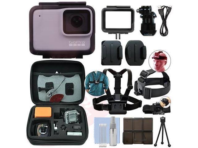 GoPro Hero7 White 10 MP Waterproof Camera Camcorder + Ultimate Action Bundle